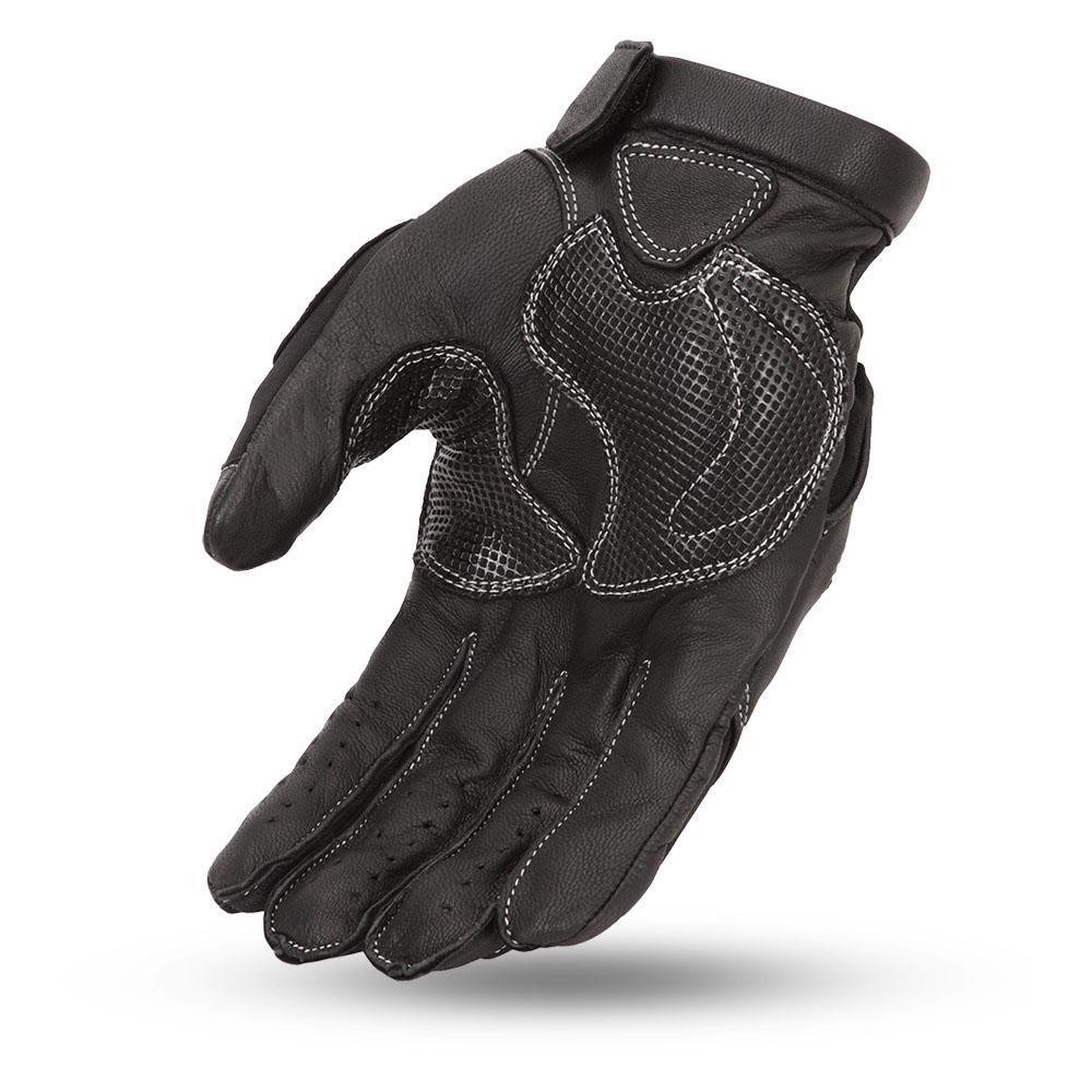 Extreme Men's Motorcycle Leather Gloves featuring hard knuckles, ventilation, and padded palms for comfort and protection.