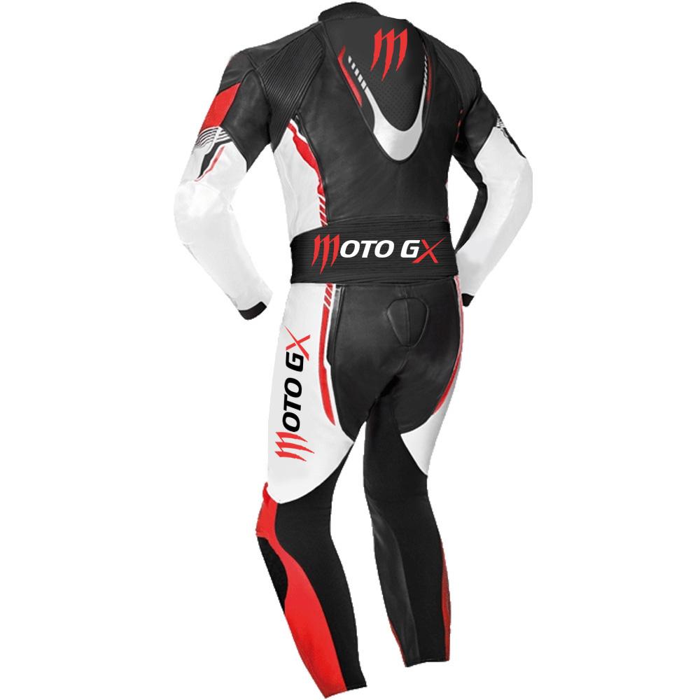 F6 Men's Motorcycle Suit made from premium full-grain cowhide leather, featuring CE approved armor and aerodynamic design for optimal safety and performance.