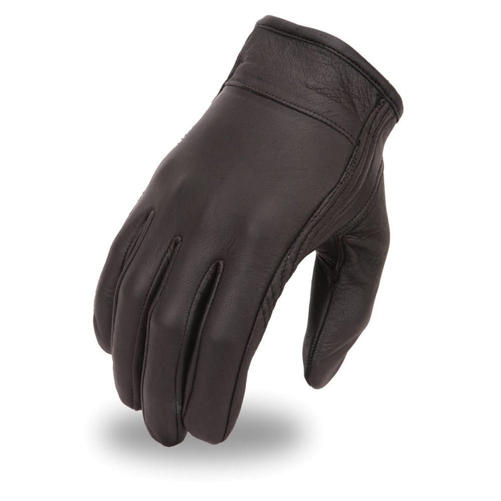 FI132GEL men's cruising glove featuring a gel palm and adjustable Velcro wrist strap, made from premium leather.