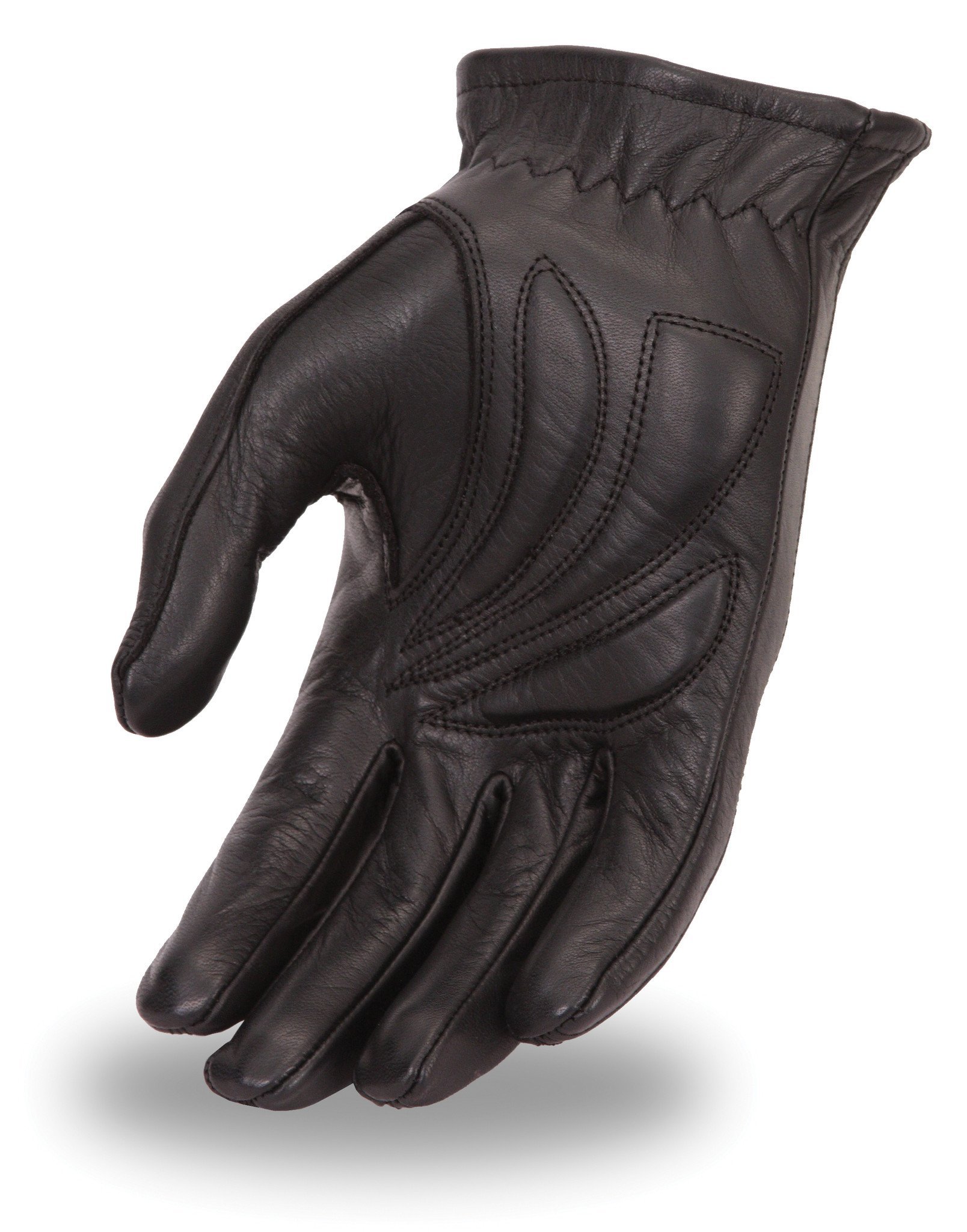 FI118GEL women's gel palm driving glove in Aniline cowhide with light purple liner and stylish cut lines.