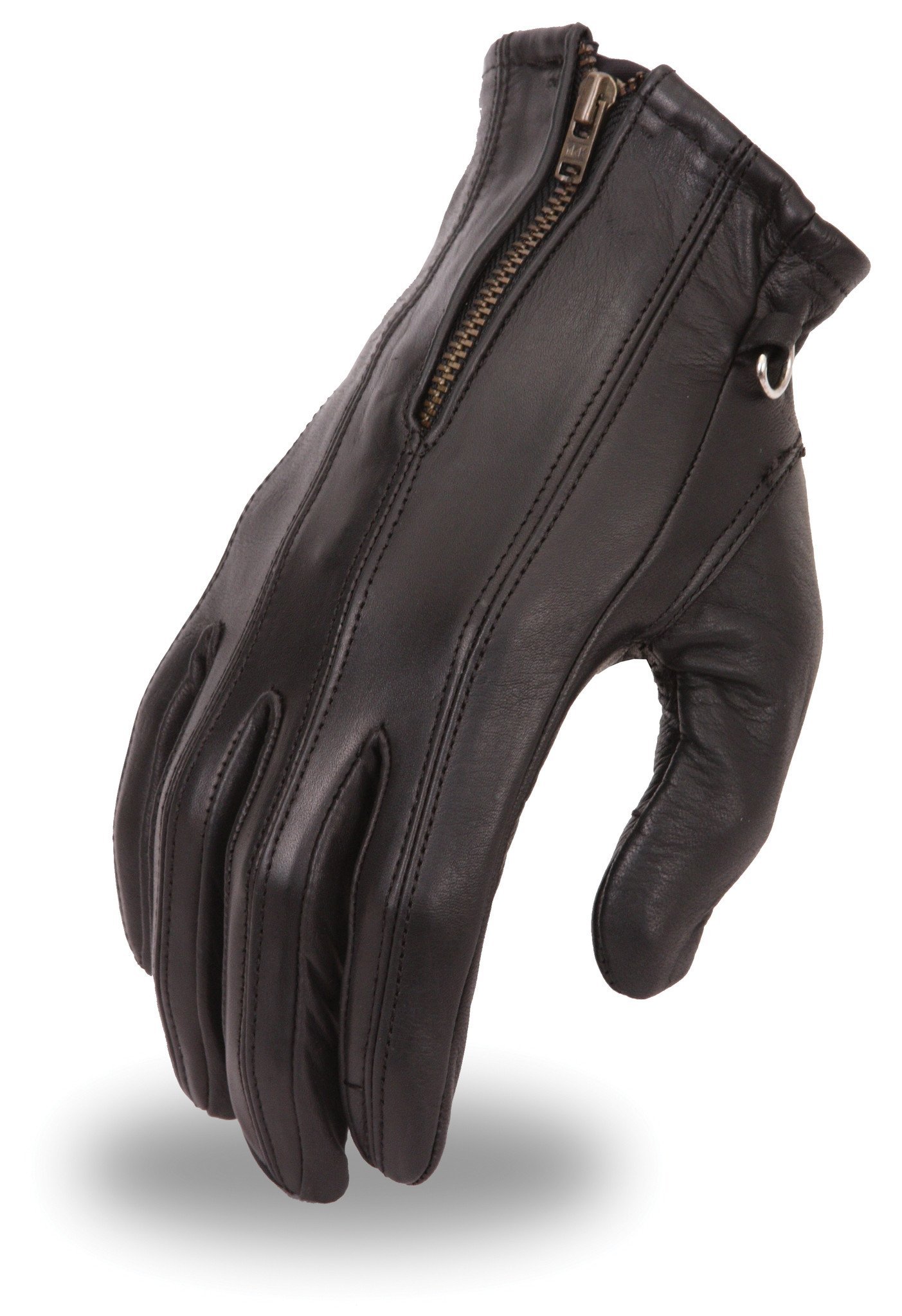 FI118GEL women's gel palm driving glove in Aniline cowhide with light purple liner and stylish cut lines.