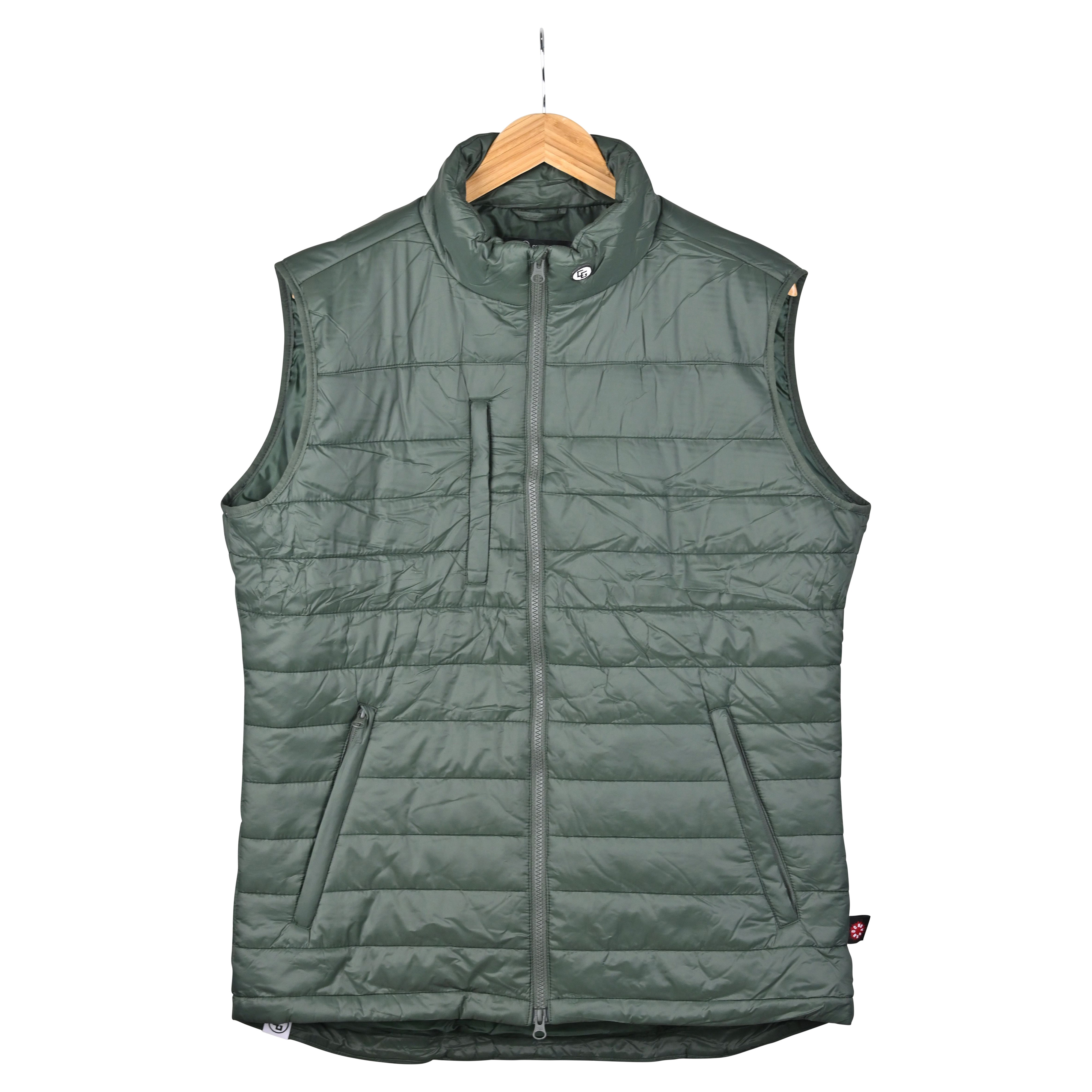 Field Vest made of DWR coated microfiber nylon with multiple pockets and adjustable waist, ideal for outdoor activities.