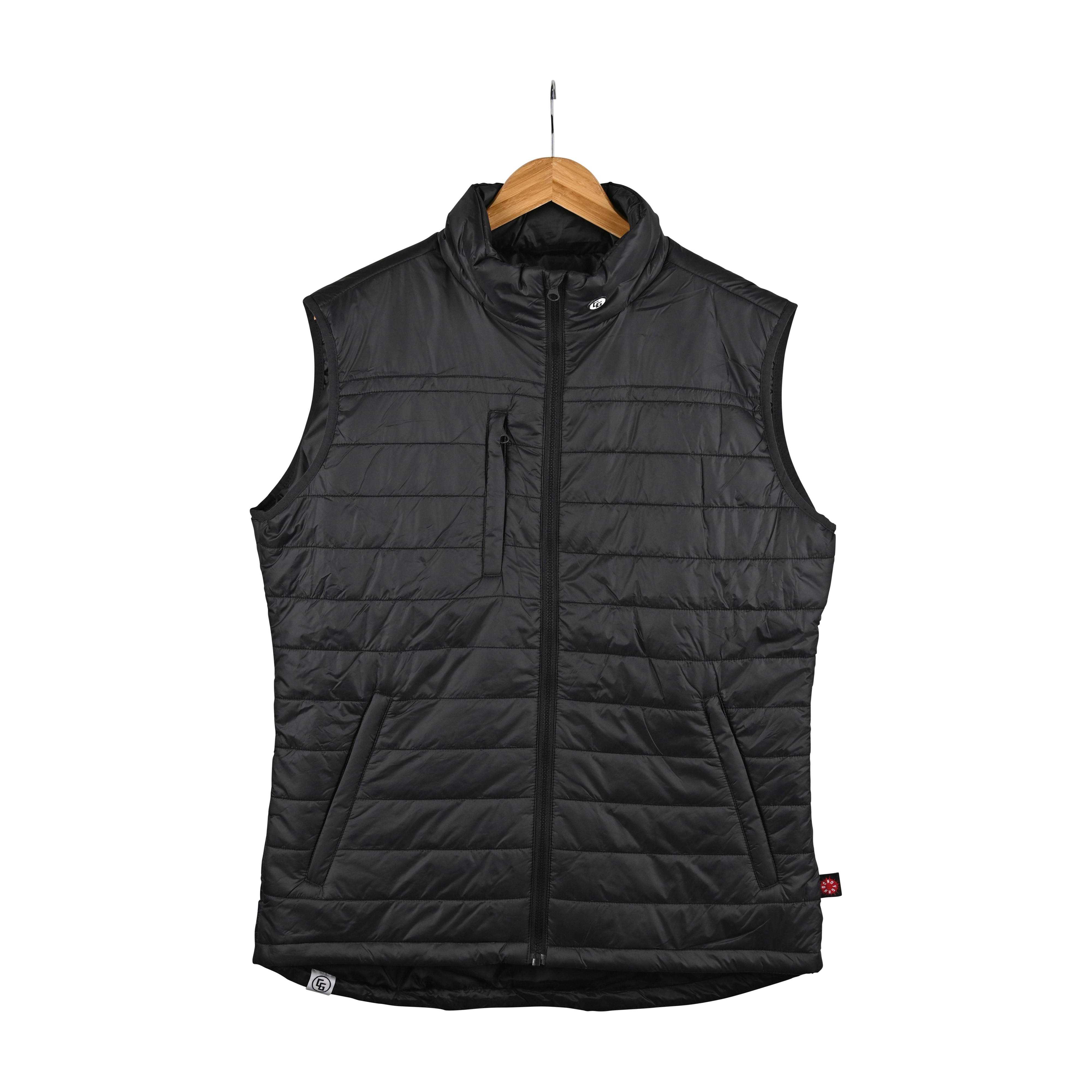 Field Vest made of DWR coated microfiber nylon with multiple pockets and adjustable waist, ideal for outdoor activities.