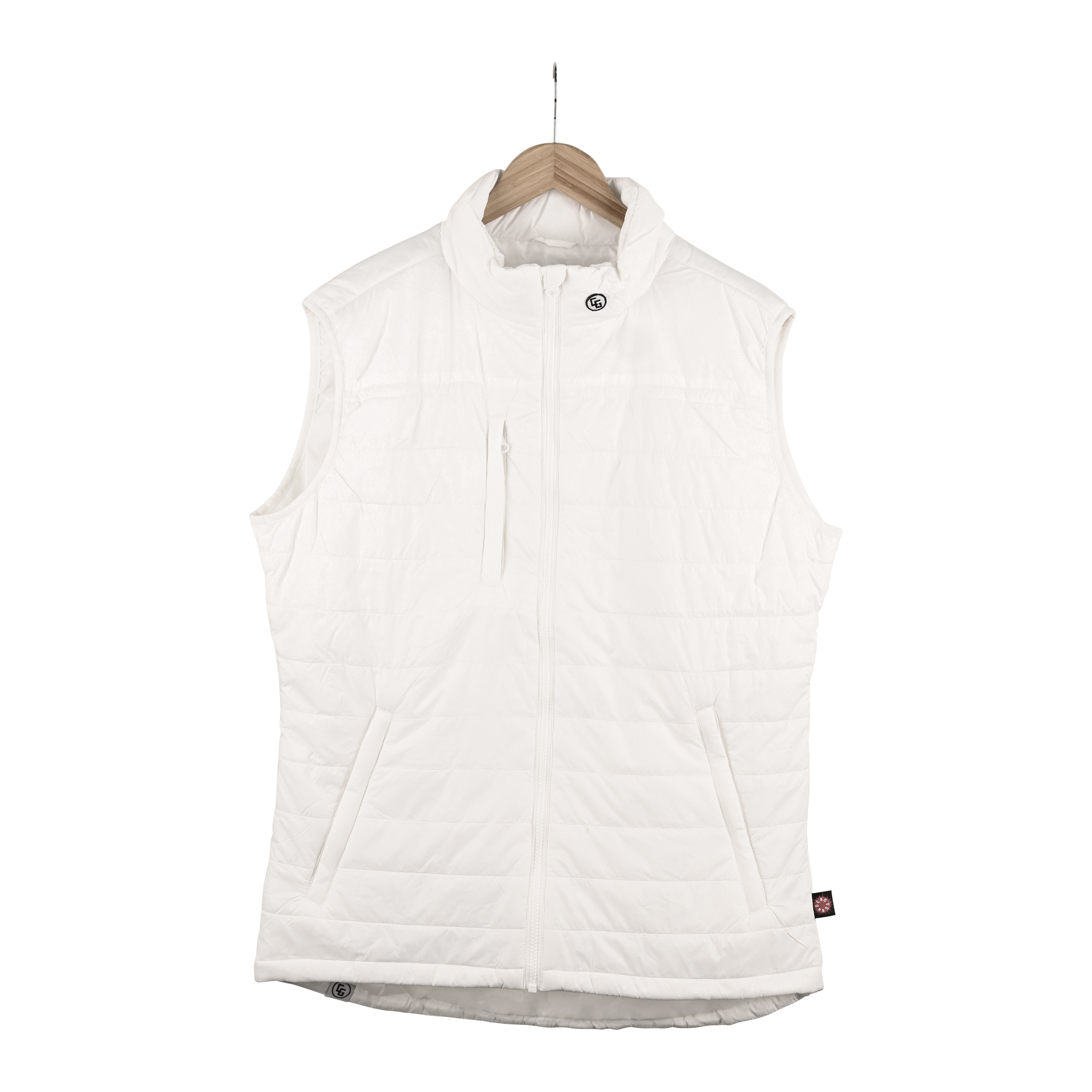 Field Vest made of DWR coated microfiber nylon with multiple pockets and adjustable waist, ideal for outdoor activities.