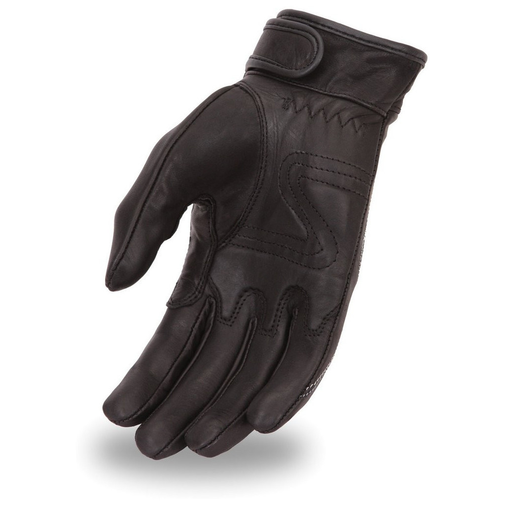 Fire Blade Men's Motorcycle Leather Gloves featuring premium Aniline cowhide and embroidered flame design.