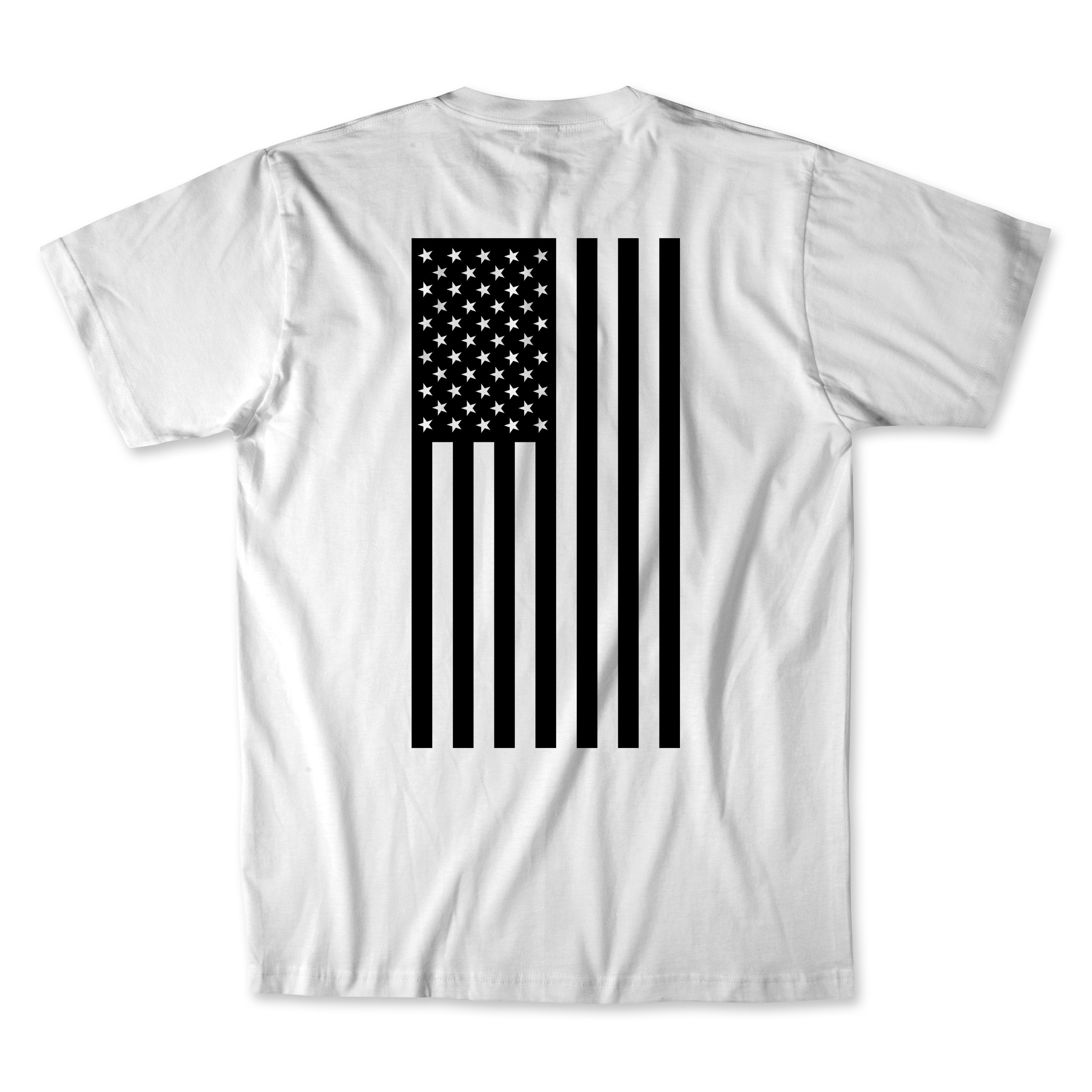 A stylish Flag T-Shirt in various colors, showcasing its athletic fit and comfortable fabric blend.