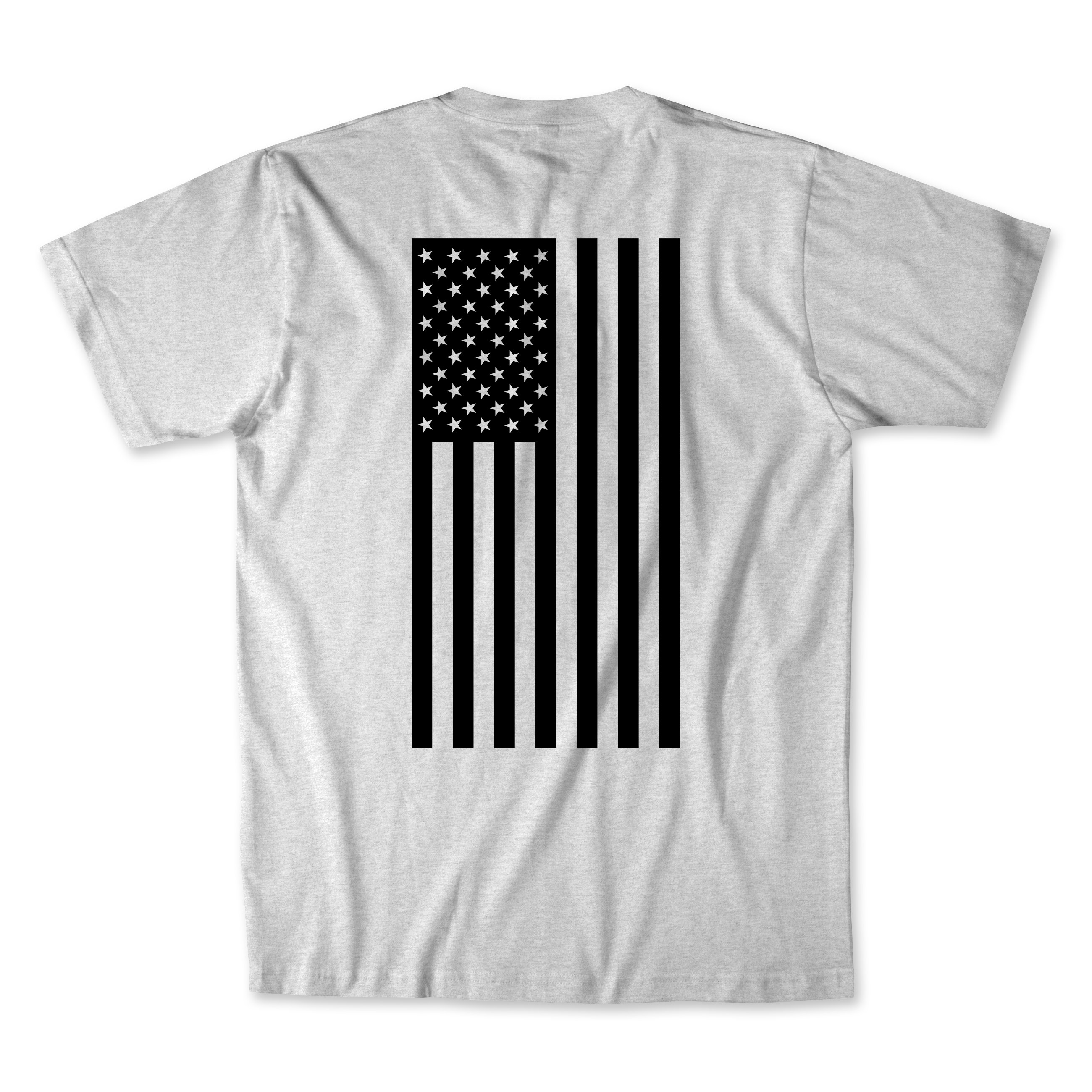 A stylish Flag T-Shirt in various colors, showcasing its athletic fit and comfortable fabric blend.