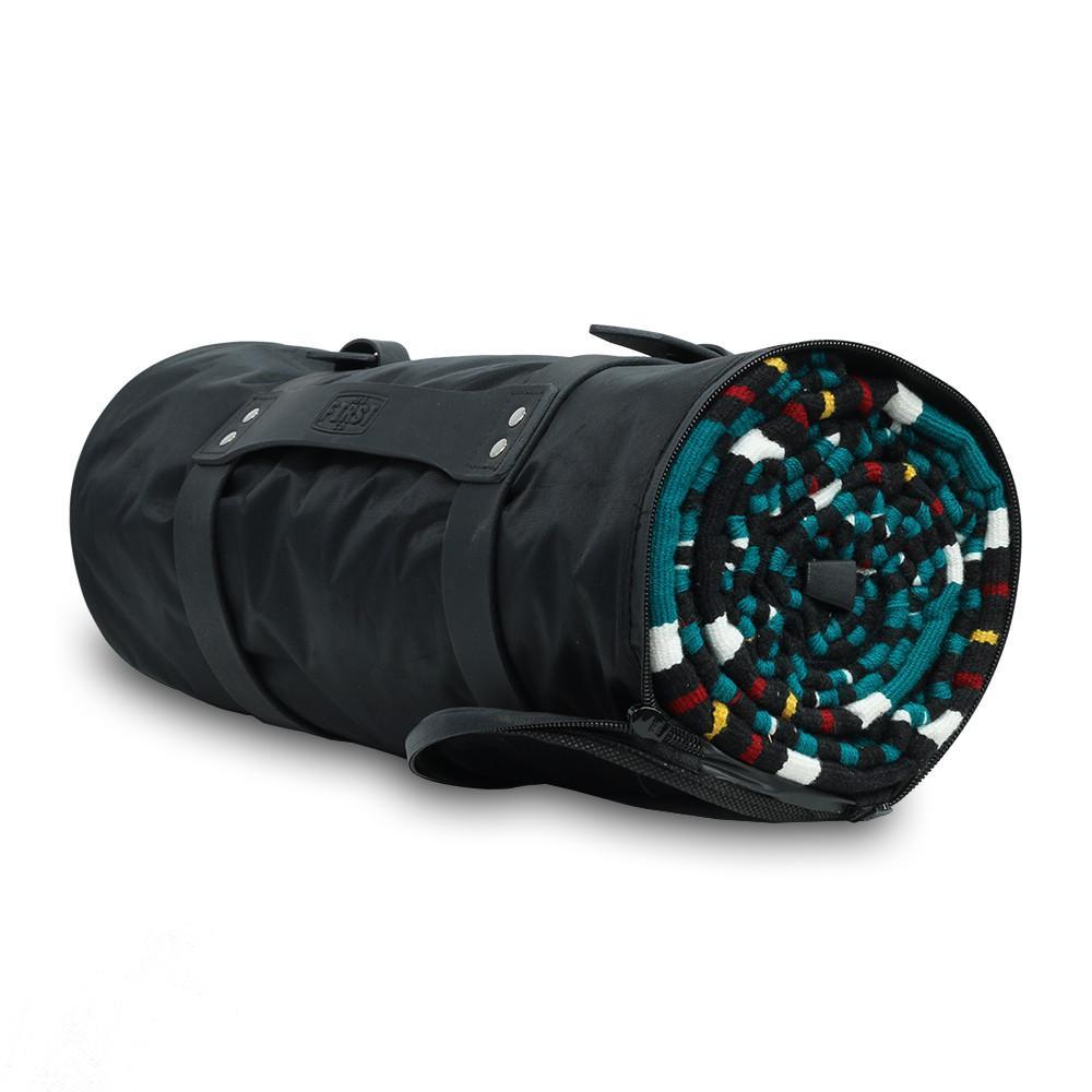 FMC Bed Roll featuring vibrant colors and waterproof backing, ideal for outdoor use.