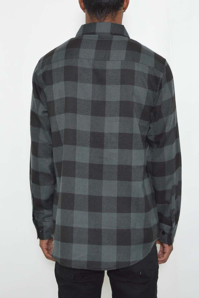 A stylish Long Sleeve Checkered Flannel shirt in various colors, showcasing its checkered pattern and comfortable fit.