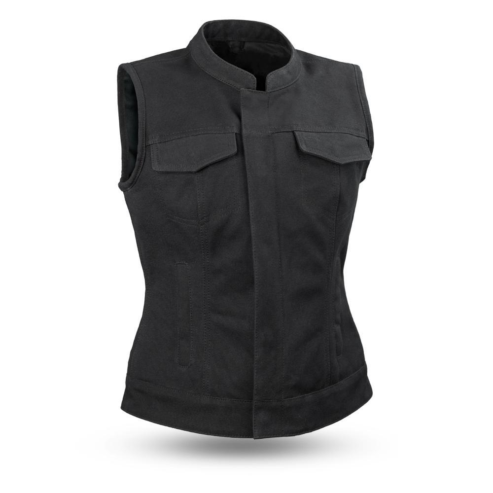 Ludlow Canvas vest featuring heavy-duty fabric, multiple pockets, and concealed carry options.