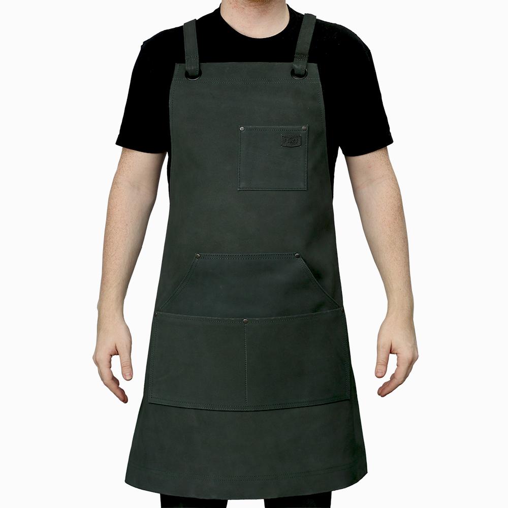 FIAPRONSUEDE Machinist apron featuring adjustable straps and multiple pockets for tools, made from durable suede material.