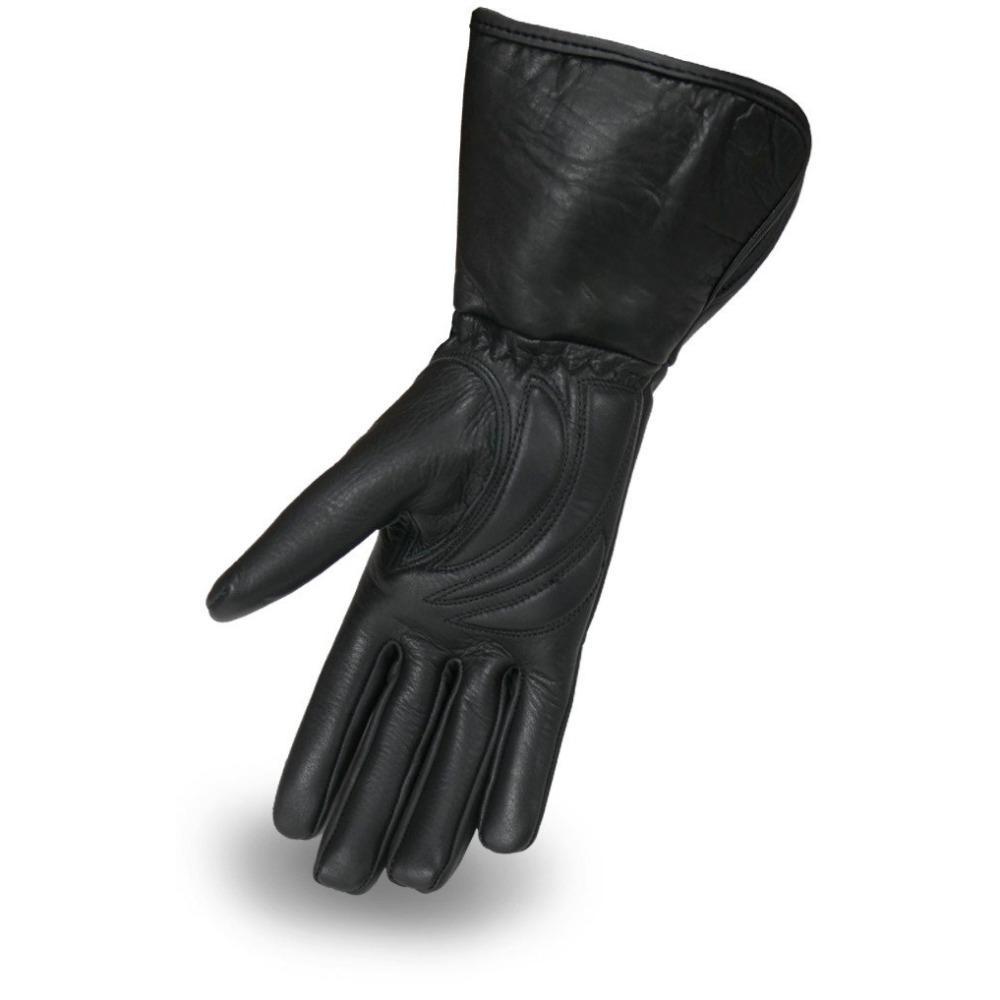 Madame Women's Motorcycle Leather Gloves in premium cowhide with gel palms and insulated lining.