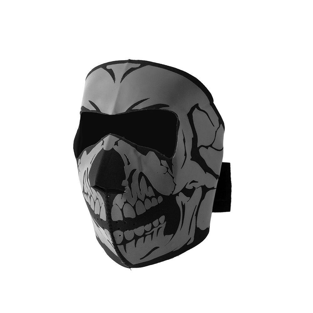 Neoprene Full Face Skull Riding Mask featuring a stylish skull design, perfect for outdoor activities.