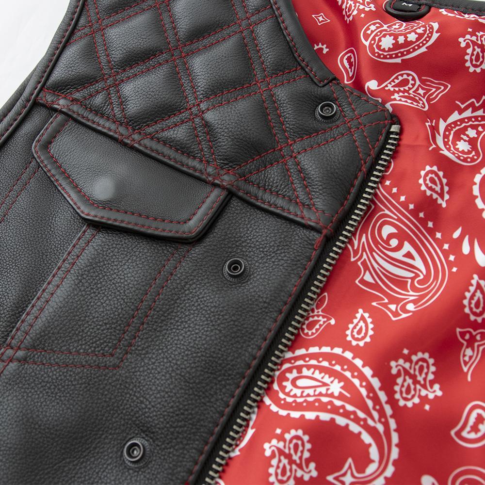 Nova Lowside jacket featuring quilted texture, roll-up collar, and concealed carry pockets.