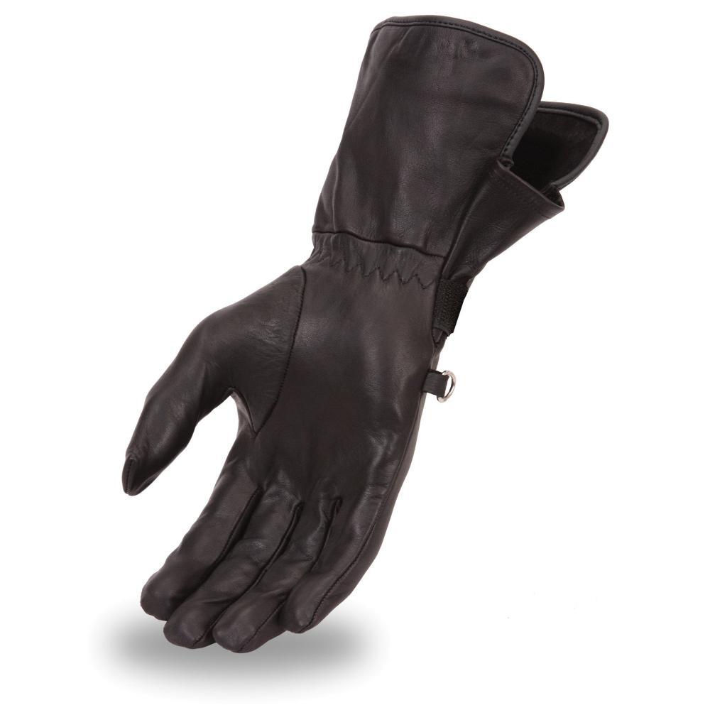 Open Road women's motorcycle leather gloves featuring lightweight design and adjustable wrist strap, perfect for female riders.