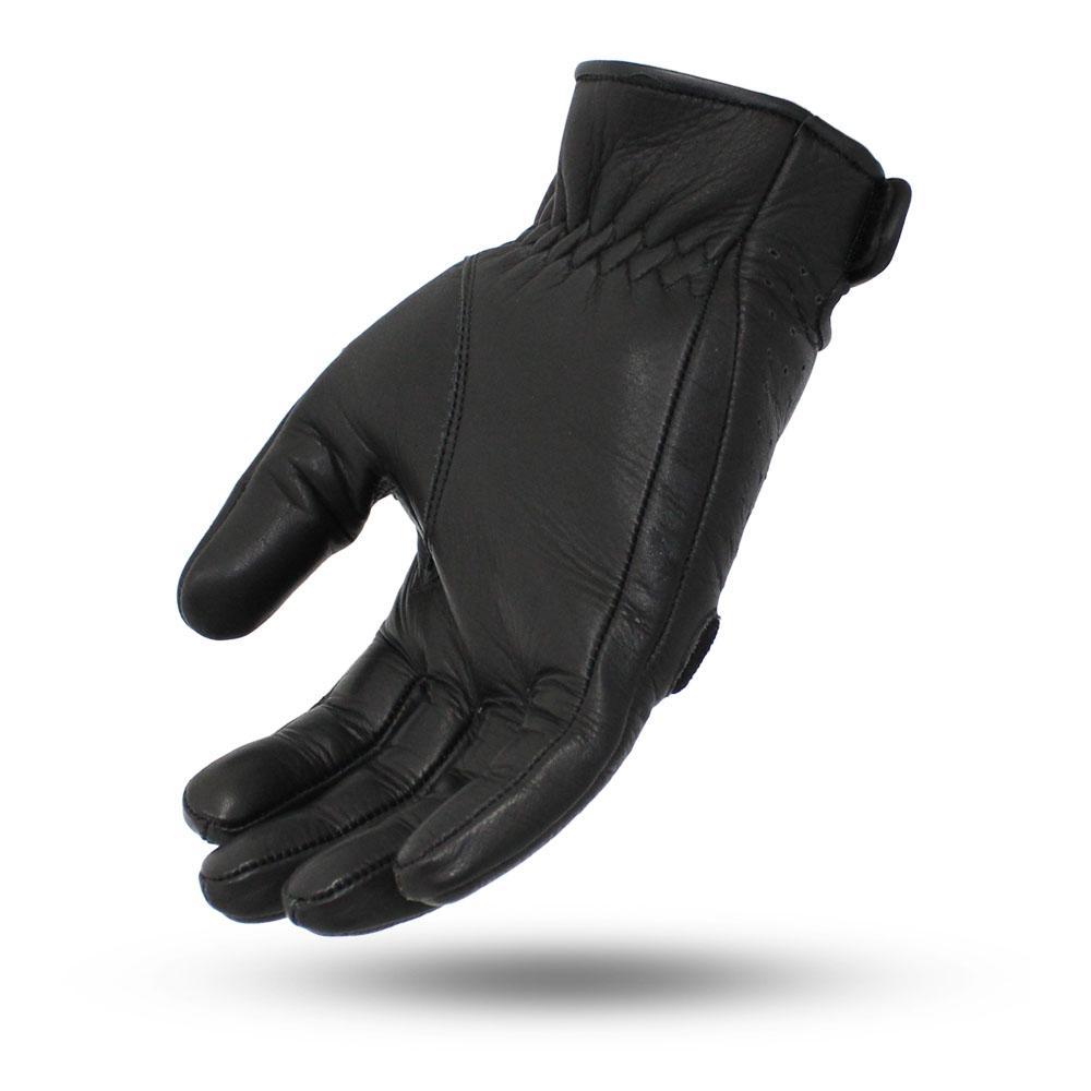 Pinnacle Men's Motorcycle Gloves featuring padded knuckles and Velcro closure, designed for comfort and protection.