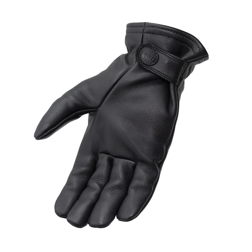 Pursuit Men's Motorcycle Gloves featuring DuPont™ Kevlar™ lined palm, made from deer touched cowhide leather with stylish branded snaps.