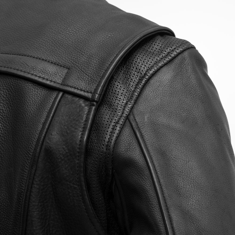 Revolt Men's Motorcycle Leather Jacket made from premium cowhide leather, featuring a stylish scooter design with multiple pockets and ventilation.