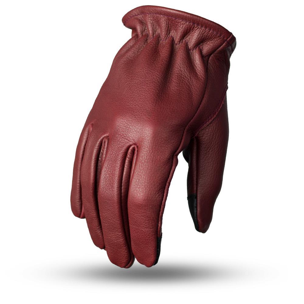 Roper Motorcycle Leather Gloves showcasing classic unlined design and touch tech fingers for device use.