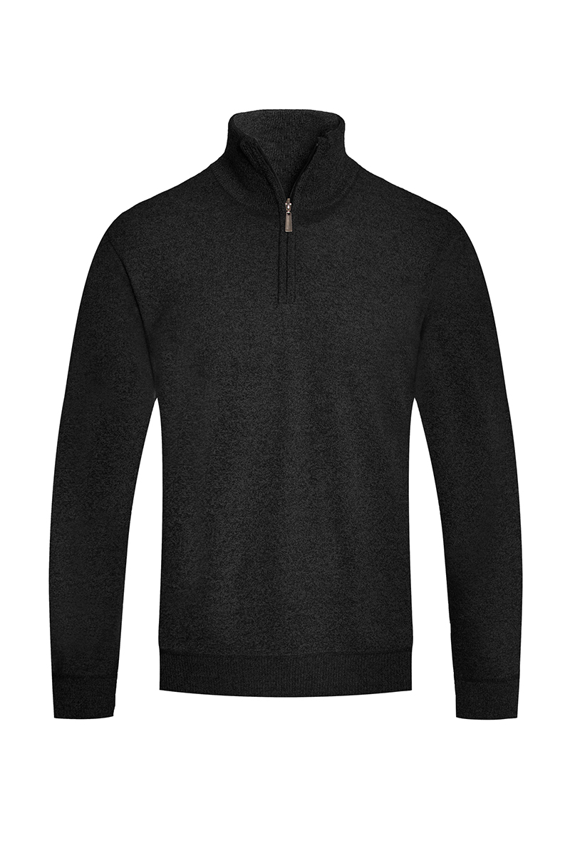 Solid Quarter Zip Sweater NR2010 in a stylish design, made from 100% polyester, featuring a quarter zip closure and regular fit.