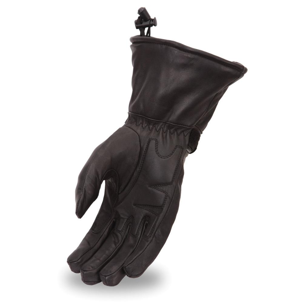 Tarraco Women's Motorcycle Leather Gloves in premium Aniline cowhide with gel palm and reflective piping.