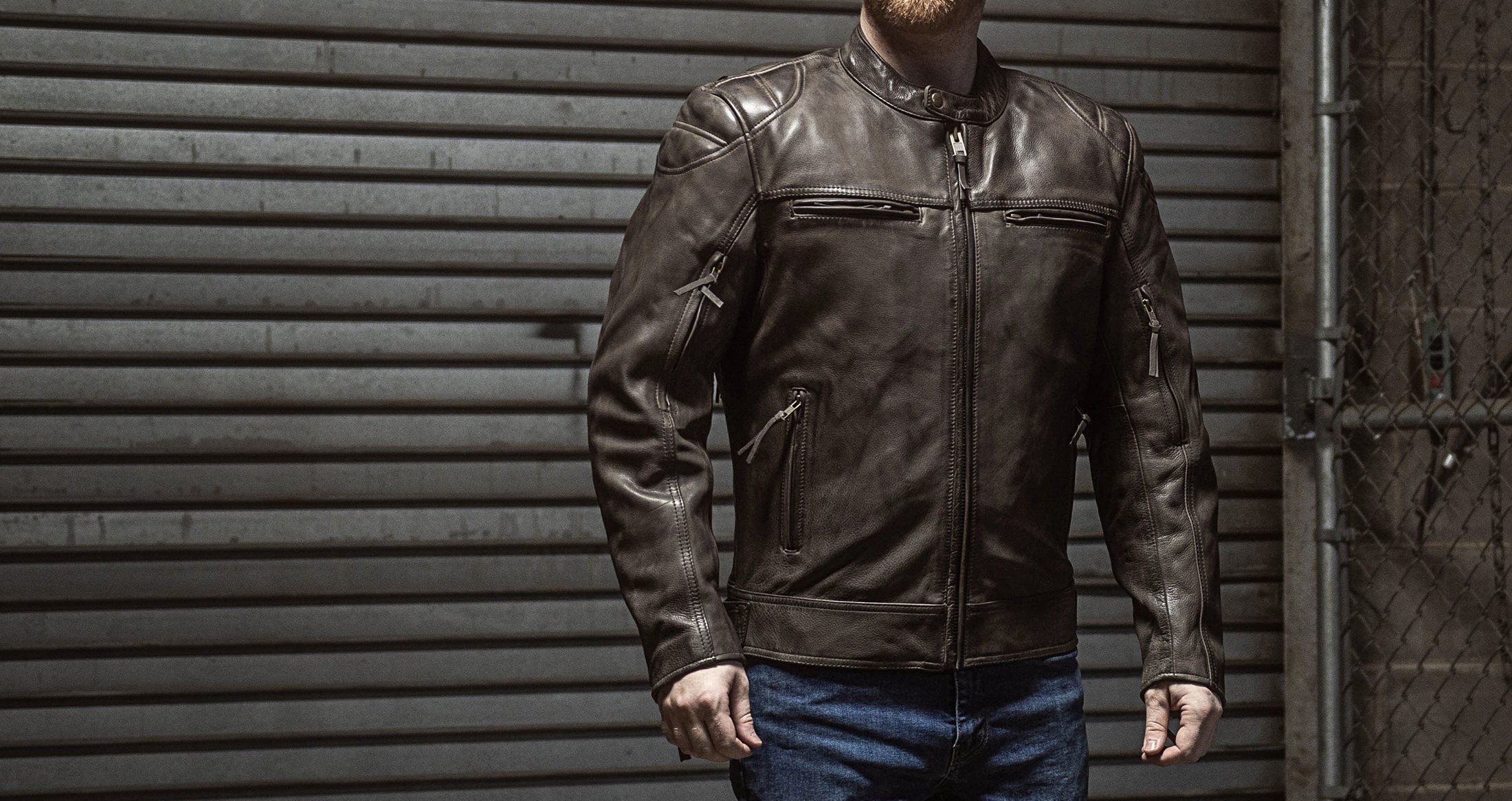 Top Performer jacket made from Diamond Naked Cowhide, featuring multiple pockets and ventilation.