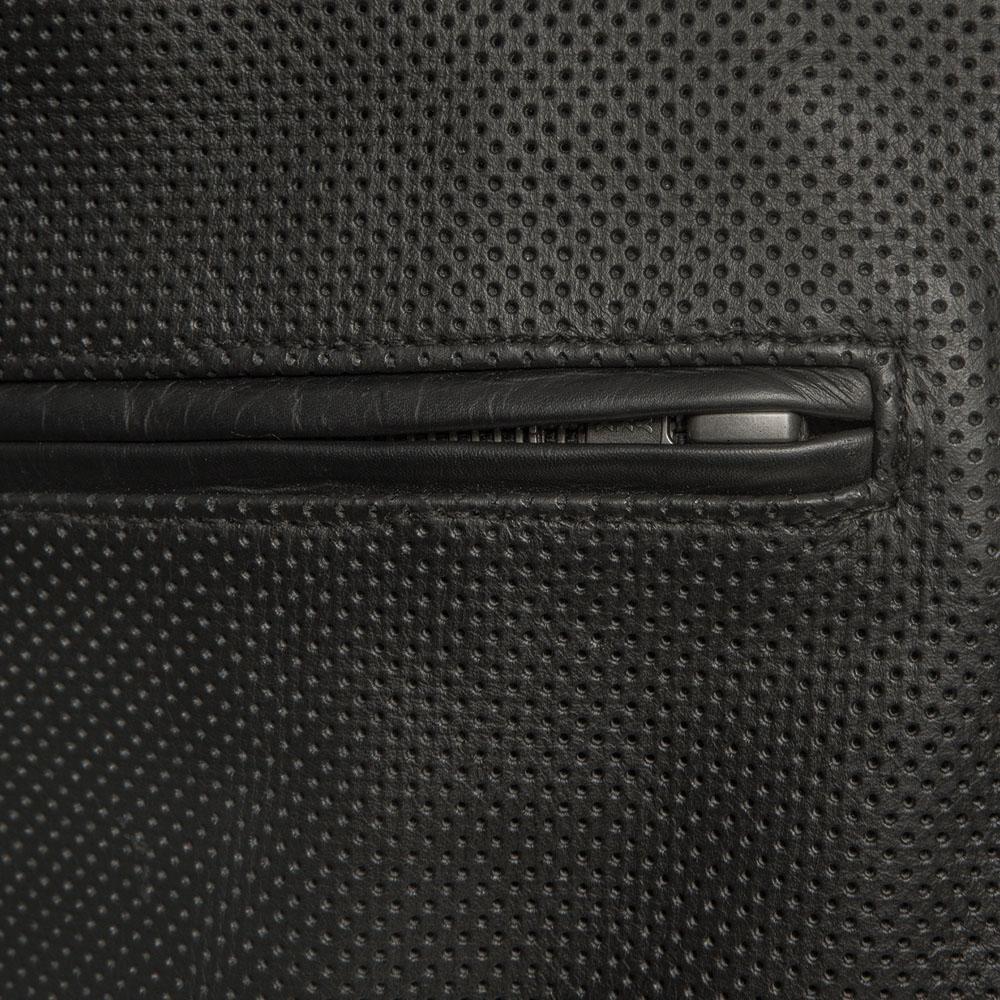 Turbine Perforated Men's Leather Jacket showcasing stylish scooter design and perforated diamond cowhide for breathability.