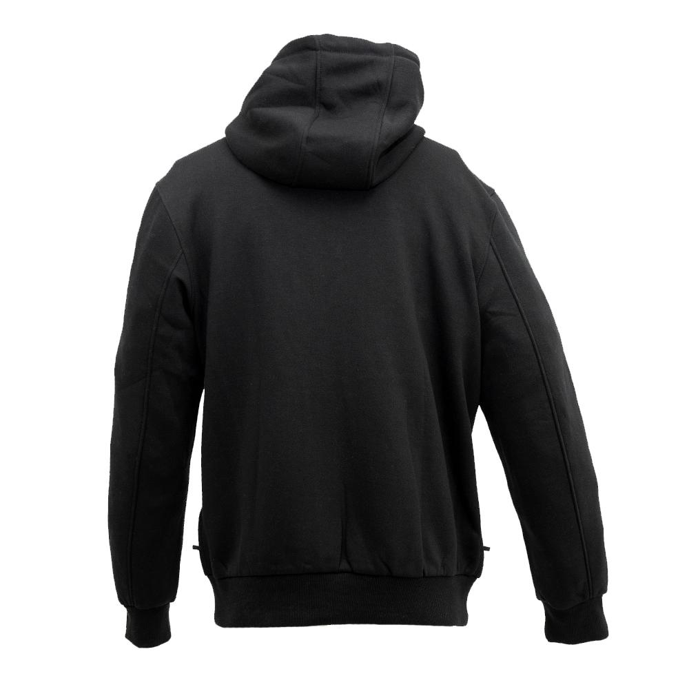 A stylish zip-up hoodie made from heavyweight fleece, featuring a drawstring hood and zippered side pockets.