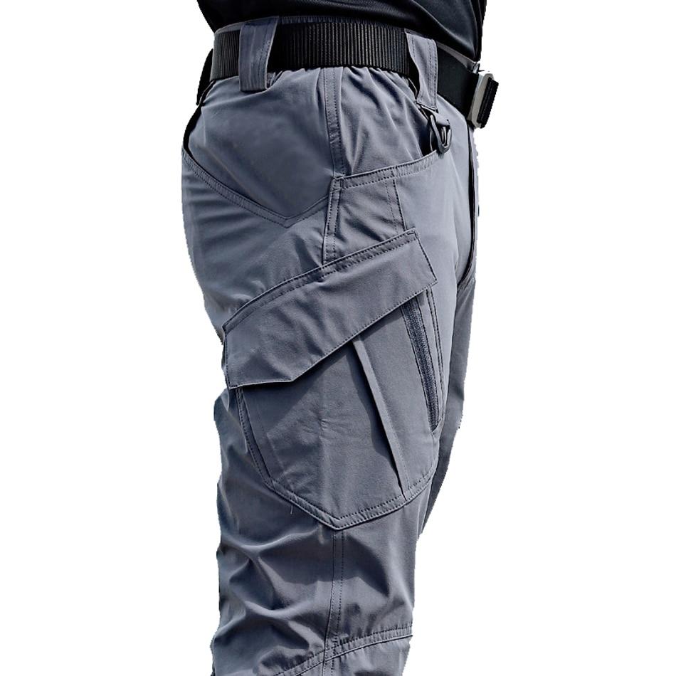 SONDR Tactical Cargo Pants in a stylish safari design, featuring multiple pockets and a zipper fly closure, made from durable cotton and polyester blend.