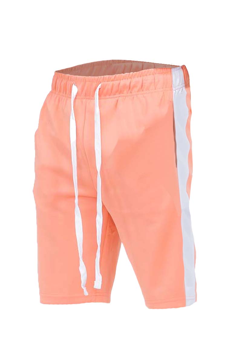 A pair of stylish Single Stripe Shorts featuring an elastic waist and drawstring, perfect for casual wear.