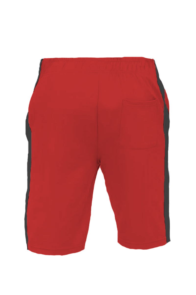 A pair of stylish Single Stripe Shorts featuring an elastic waist and drawstring, designed for comfort and casual wear.