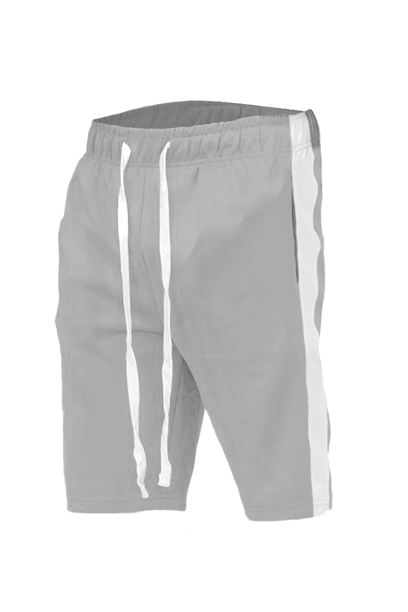 A pair of stylish Single Stripe Shorts featuring an elastic waist and drawstring, designed for comfort and casual wear.