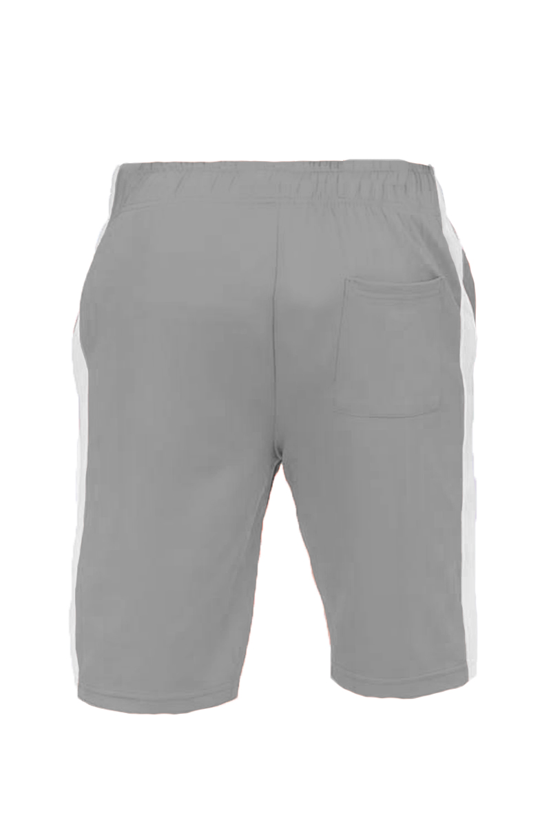 A pair of stylish Single Stripe Shorts featuring an elastic waist and drawstring, designed for comfort and casual wear.