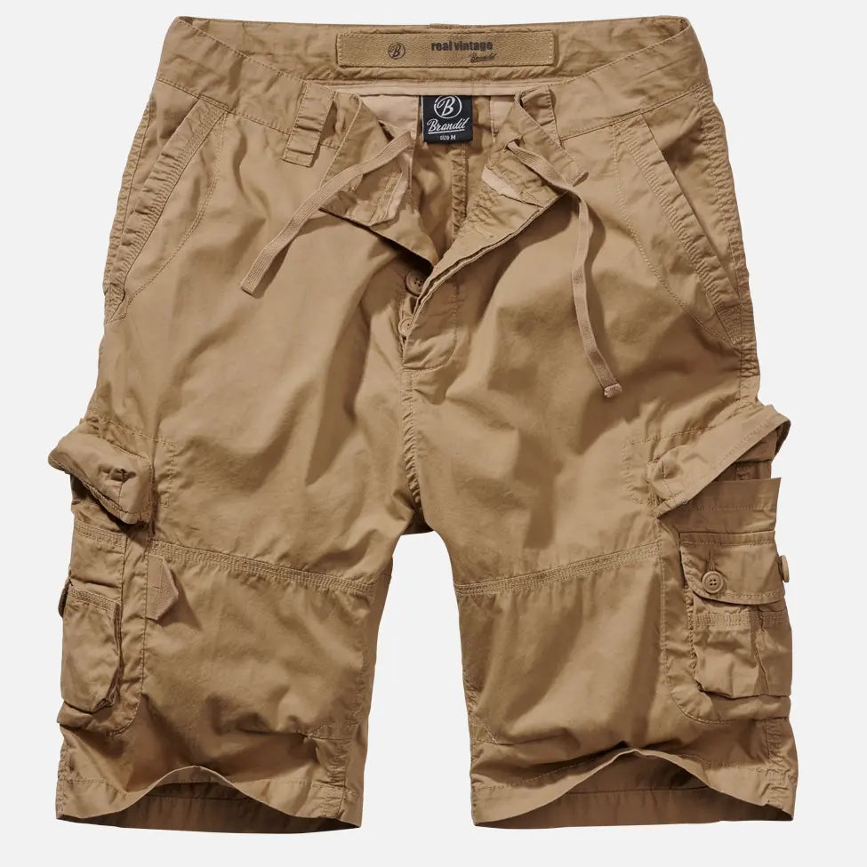 A pair of Ty Shorts made from lightweight cotton, featuring a slim cut, drawstring waistband, and multiple pockets for convenience.