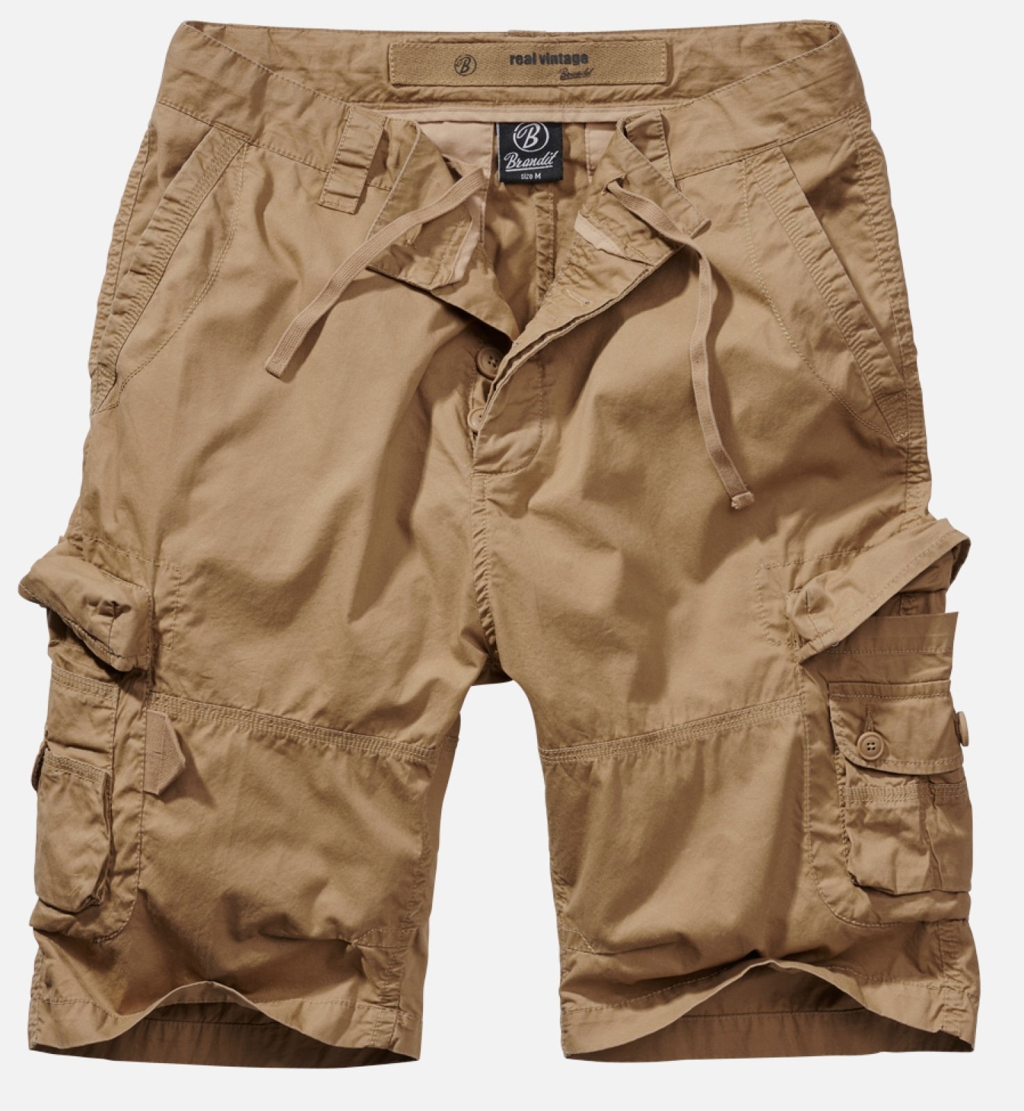 A pair of Ty Shorts made from lightweight cotton, featuring a slim cut, drawstring waistband, and multiple pockets for convenience.