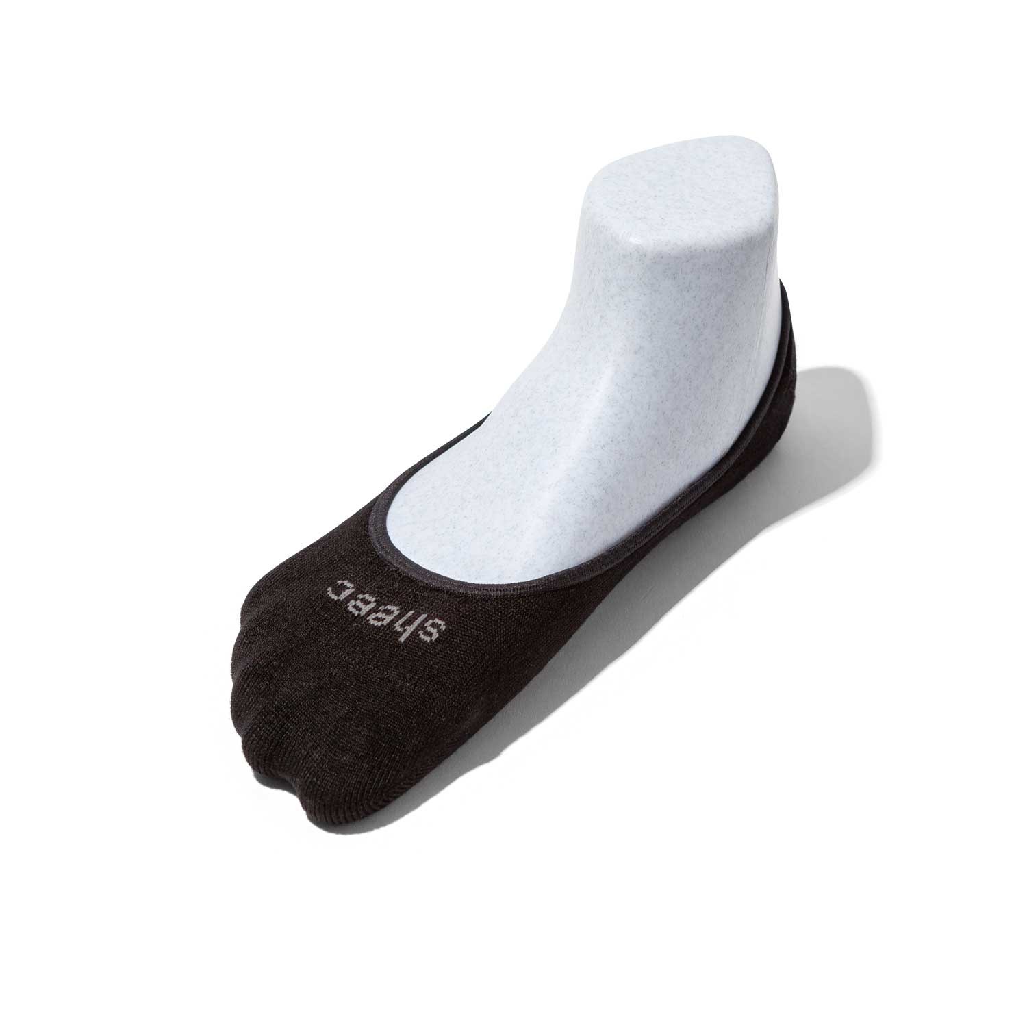 A pair of black Active Extra Low-cut Super Soft Modal Casual No Show Socks, showcasing their sleek design and soft fabric.