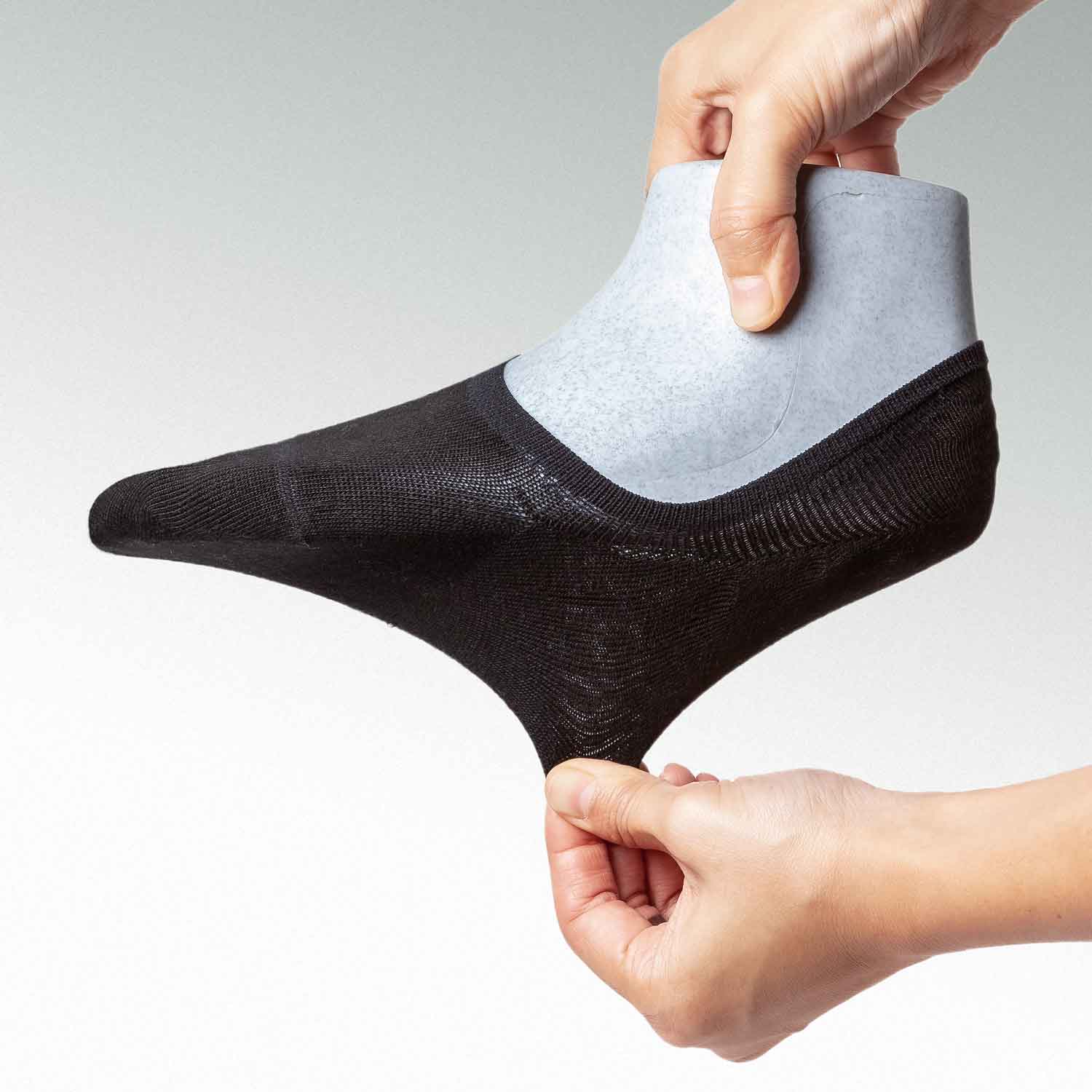 Active Mid-cut Super Soft Modal Casual No Show Socks in black, showcasing their soft fabric and mid-cut design.