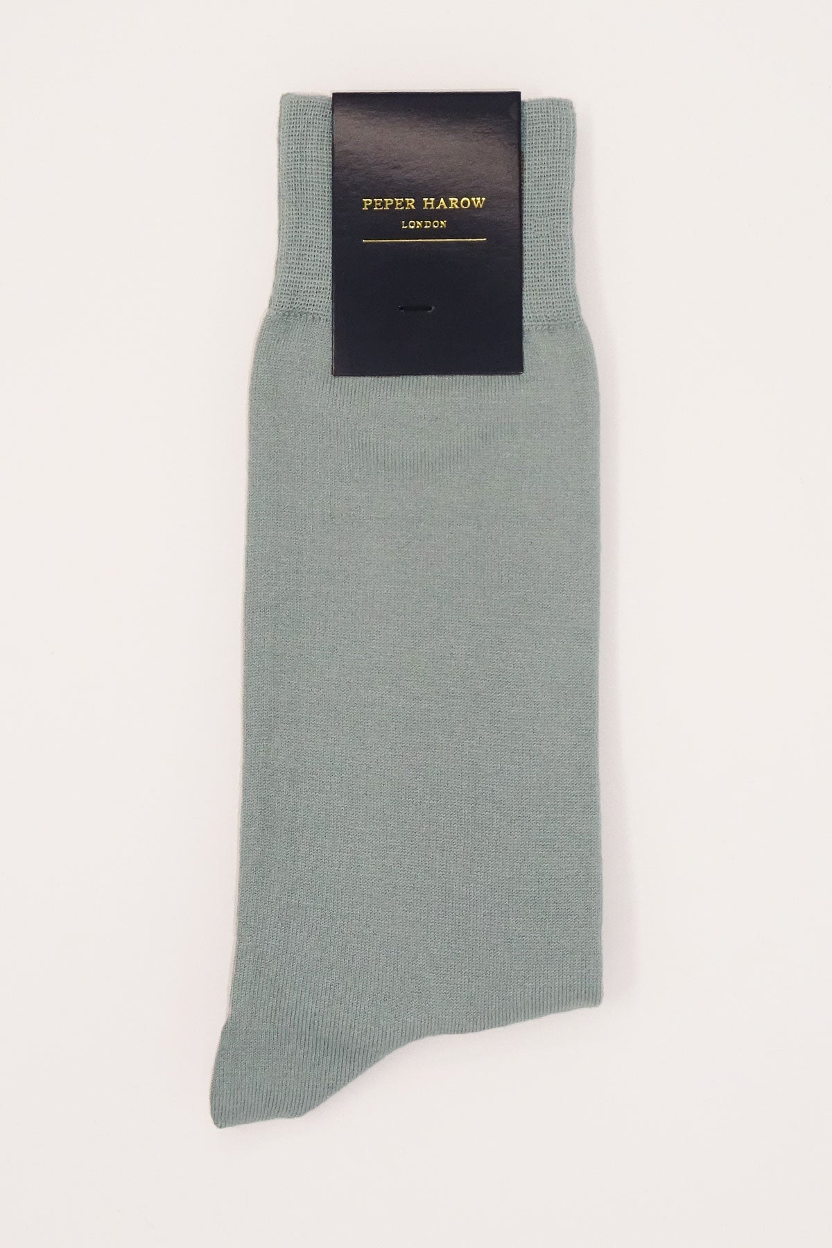 Light grey Classic Men's Socks - Cloud made from Mercerised Egyptian cotton, featuring a seamless toe design for comfort.