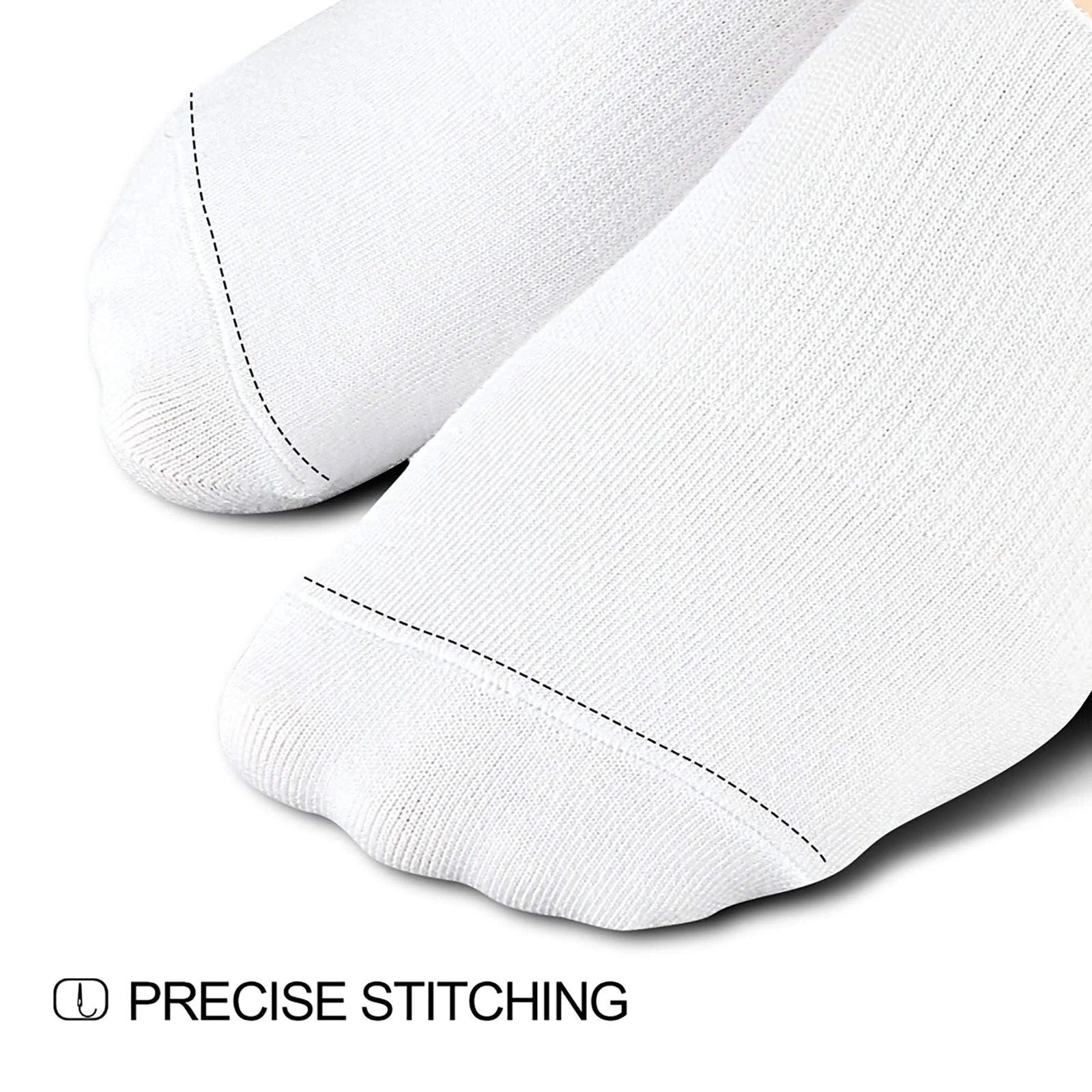 Comfort Rich Men's No Show Socks in black and white, featuring a breathable cotton blend, designed for sizes 10-13.