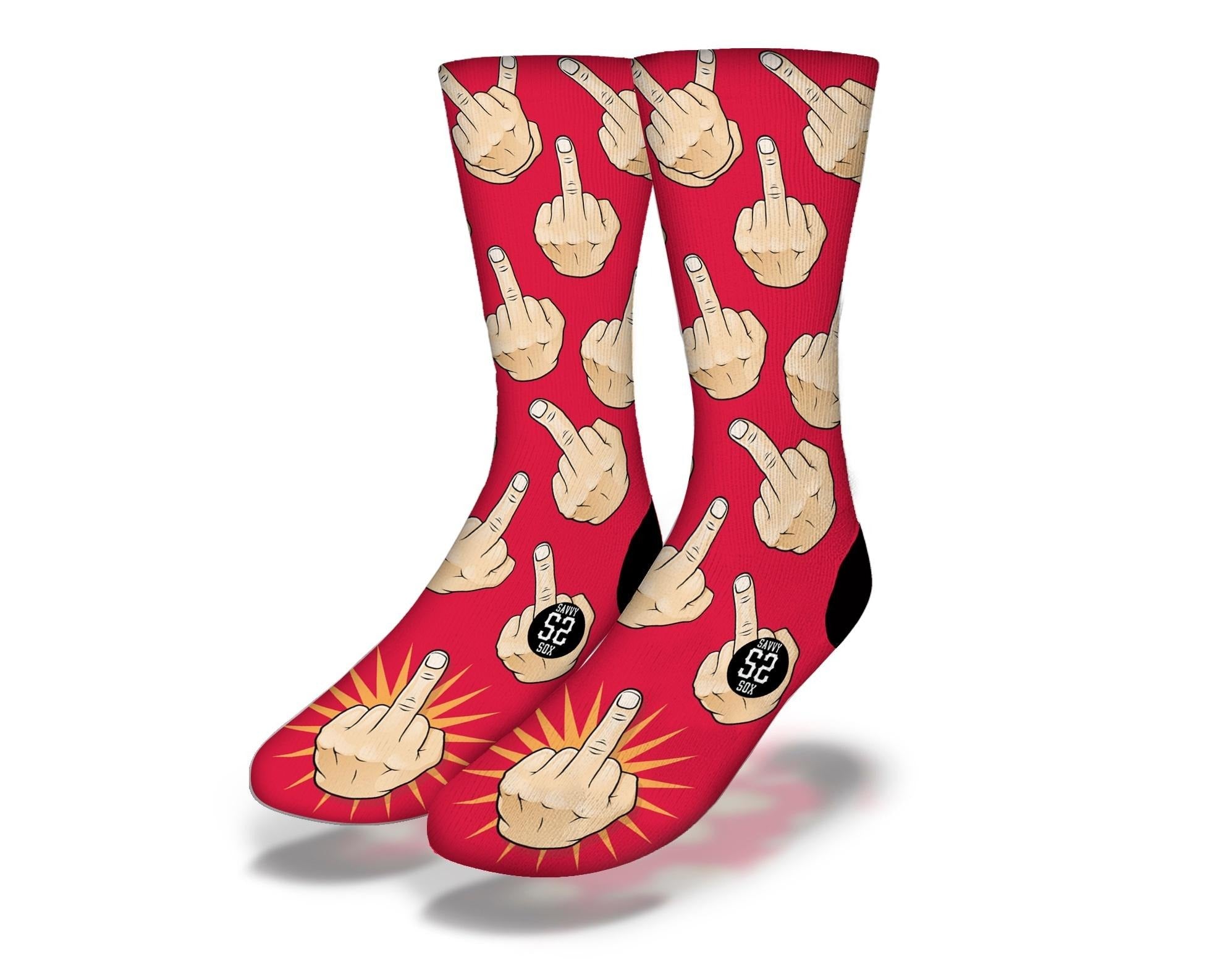 A pair of pink Friendly Finger Socks designed for comfort and style, featuring individual toe compartments.