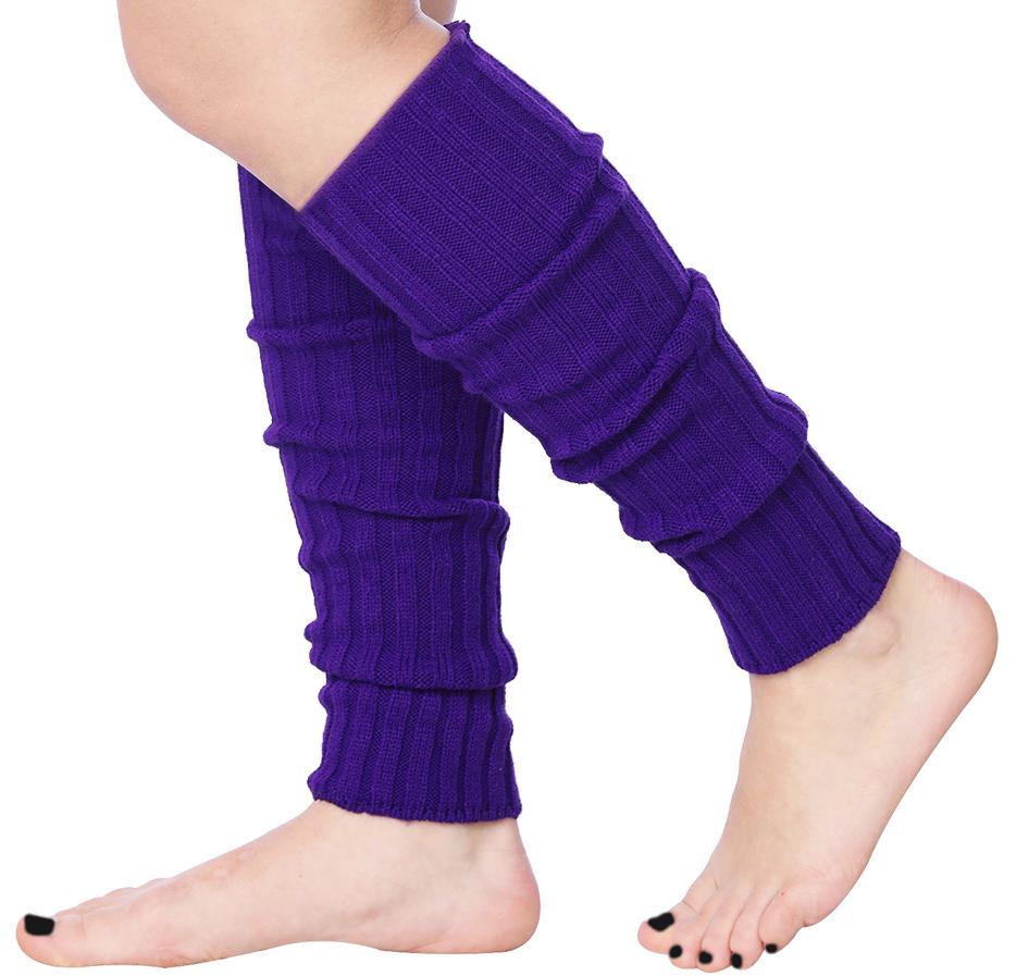 Isadora Paccini 80s women's ribbed leg warmers in vibrant colors, showcasing their stylish design and ribbed texture.