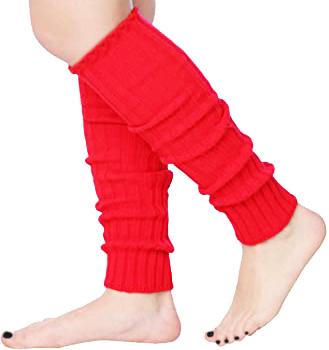 Isadora Paccini 80s women's ribbed leg warmers in vibrant colors, showcasing their stylish design and ribbed texture.