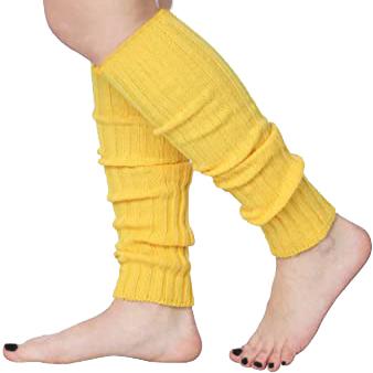 Isadora Paccini 80s women's ribbed leg warmers in vibrant colors, showcasing their stylish design and ribbed texture.