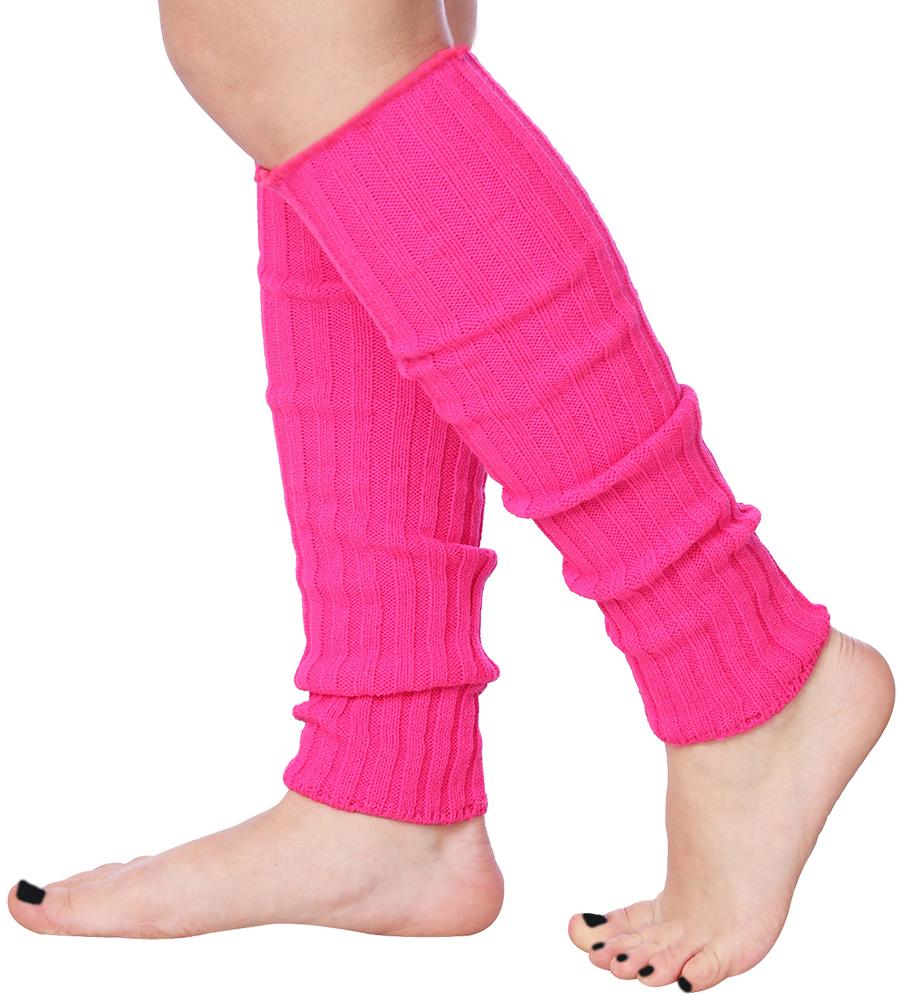 Isadora Paccini 80s women's ribbed leg warmers in vibrant colors, showcasing their stylish design and ribbed texture.