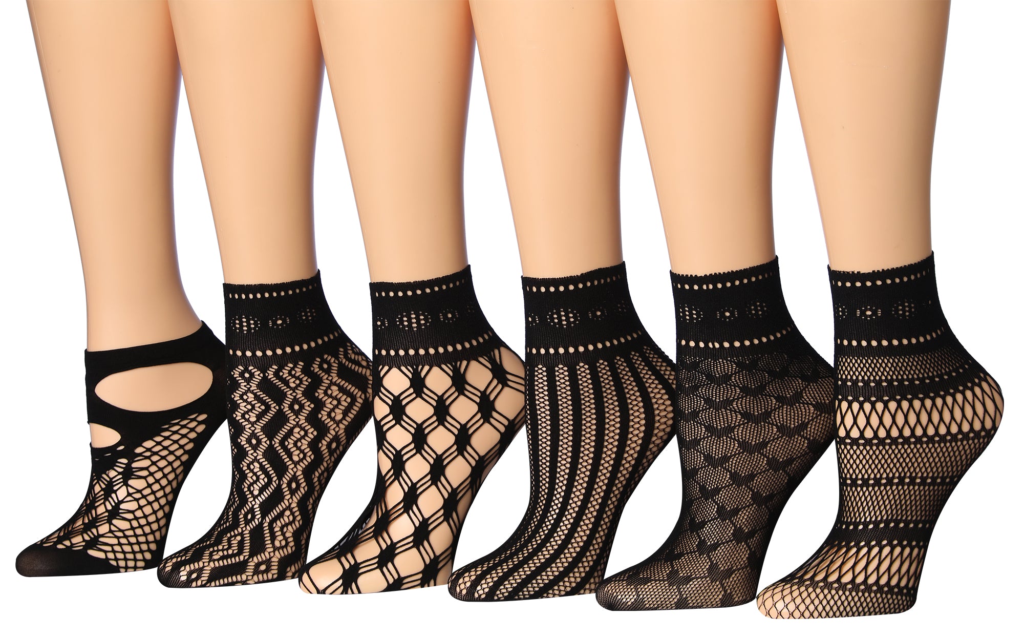 Isadora Paccini Women's Lace Anklet Socks featuring a delicate lace design and trimmed ruffle, perfect for stylish outfits.