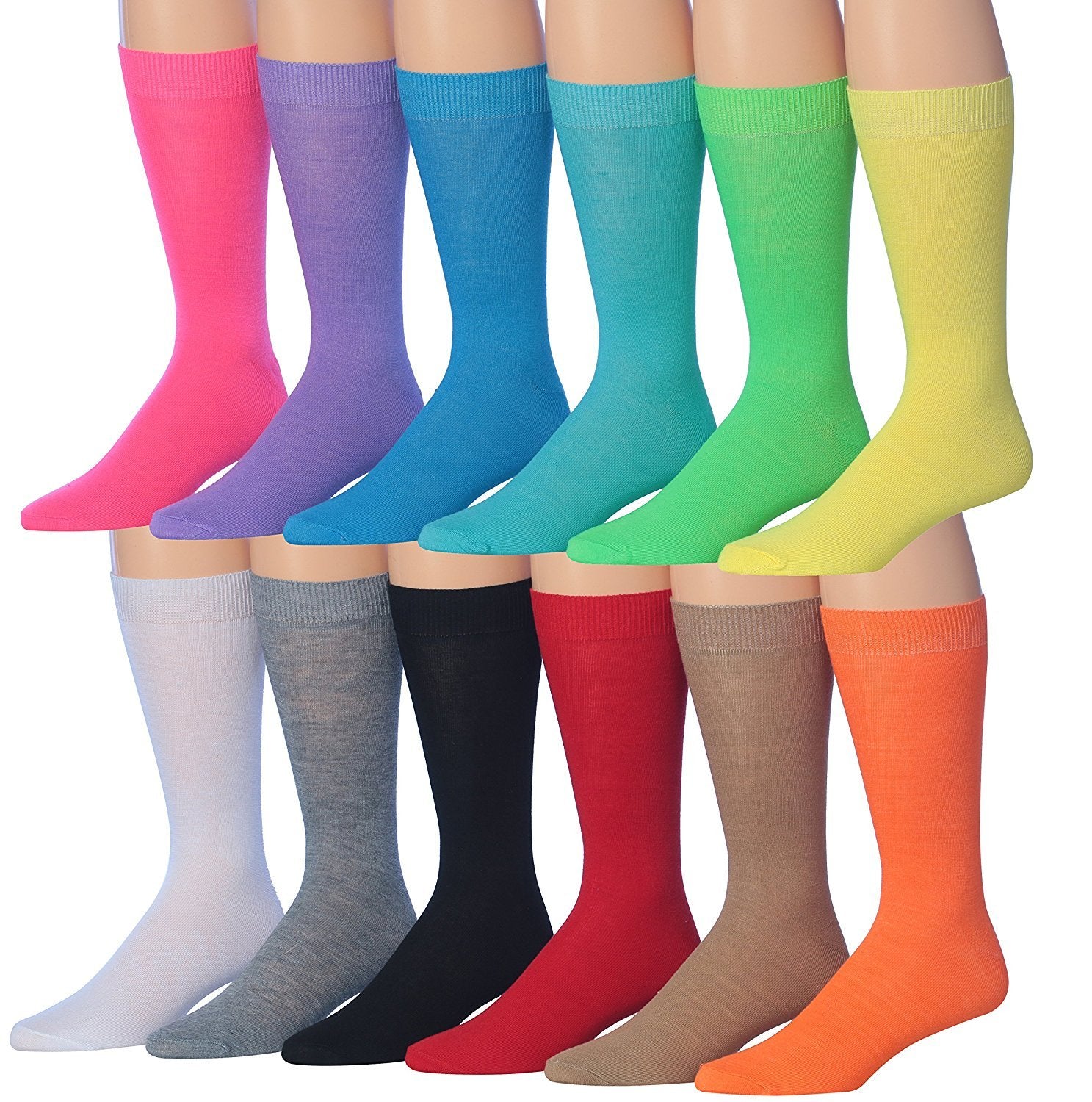 A colorful assortment of James Fiallo men's crew socks featuring funny faces and striped patterns, perfect for adding fun to any outfit.