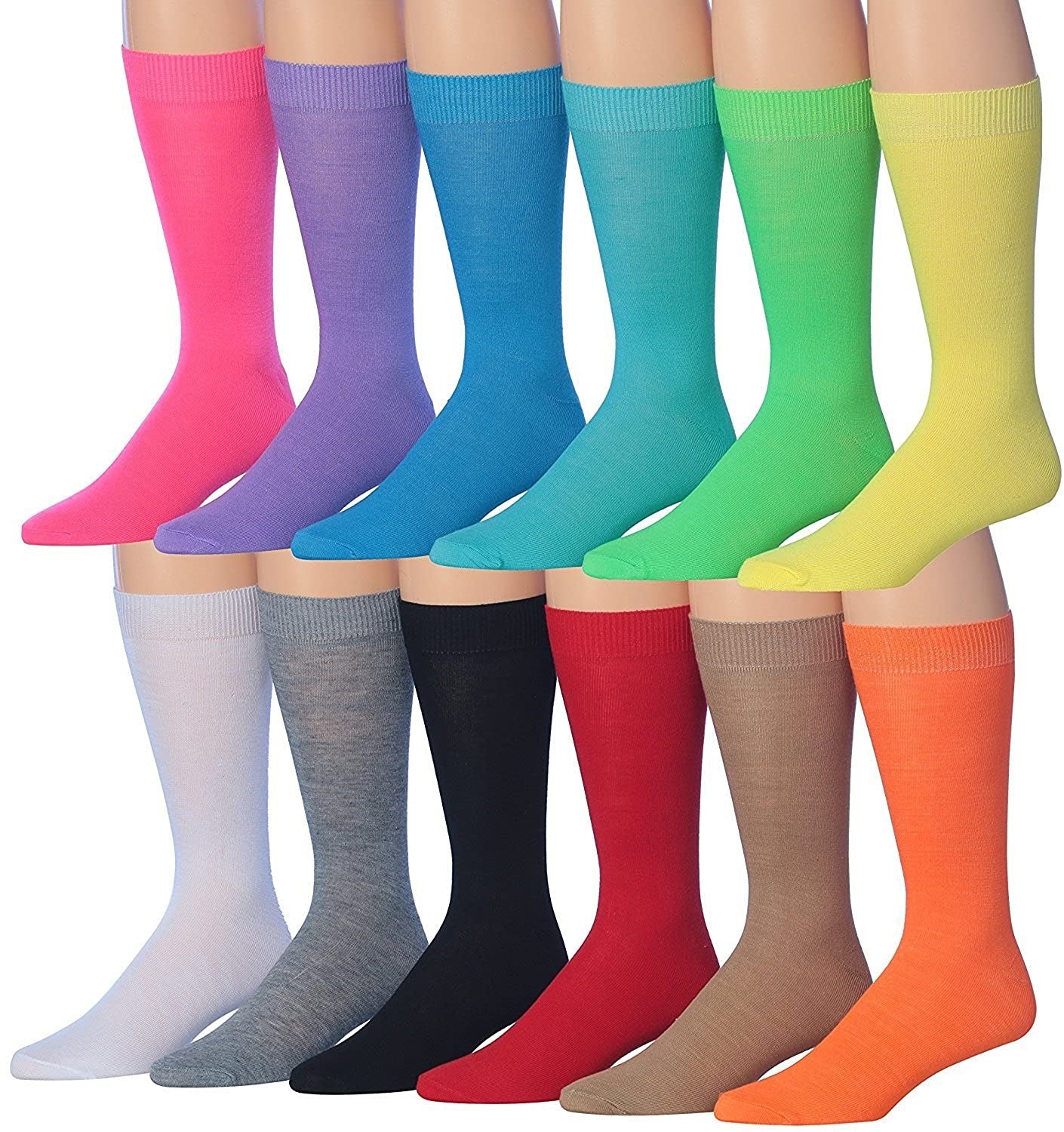 A colorful assortment of James Fiallo men's crew socks featuring funny face designs and vibrant stripes, perfect for adding fun to any outfit.