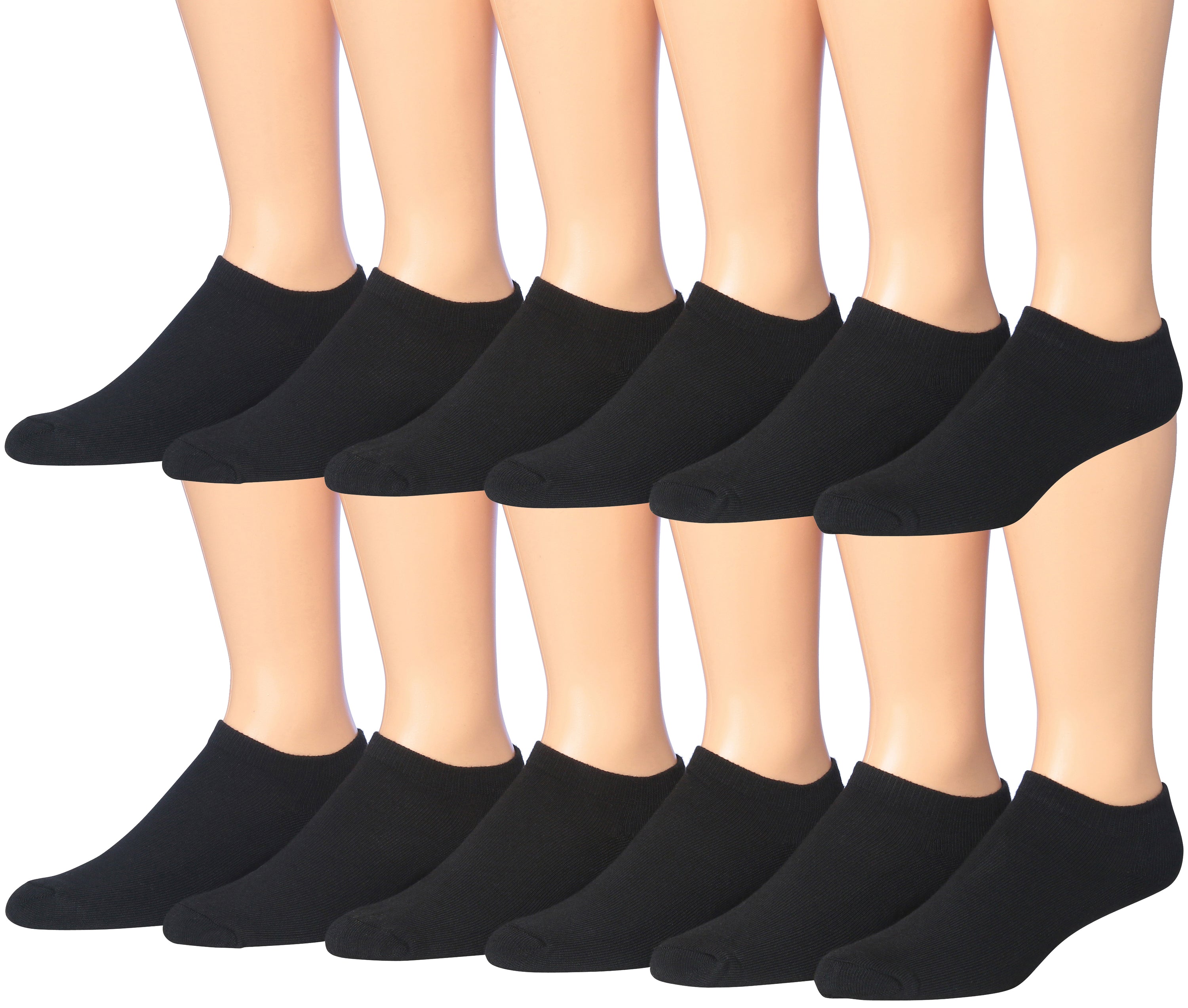 James Fiallo Men's 12-Pairs Performance Low Cut Athletic Sport Socks displayed in various colors and styles, showcasing their low cut design and quality fabric.