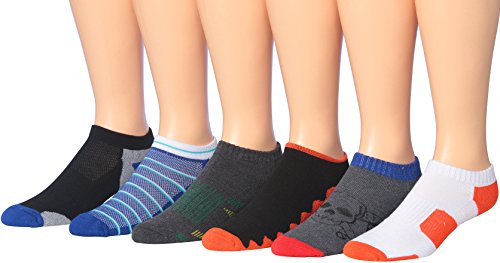 James Fiallo Men's 6-Pairs Low Cut Athletic Sport Socks in assorted colors, showcasing their comfortable and breathable design.