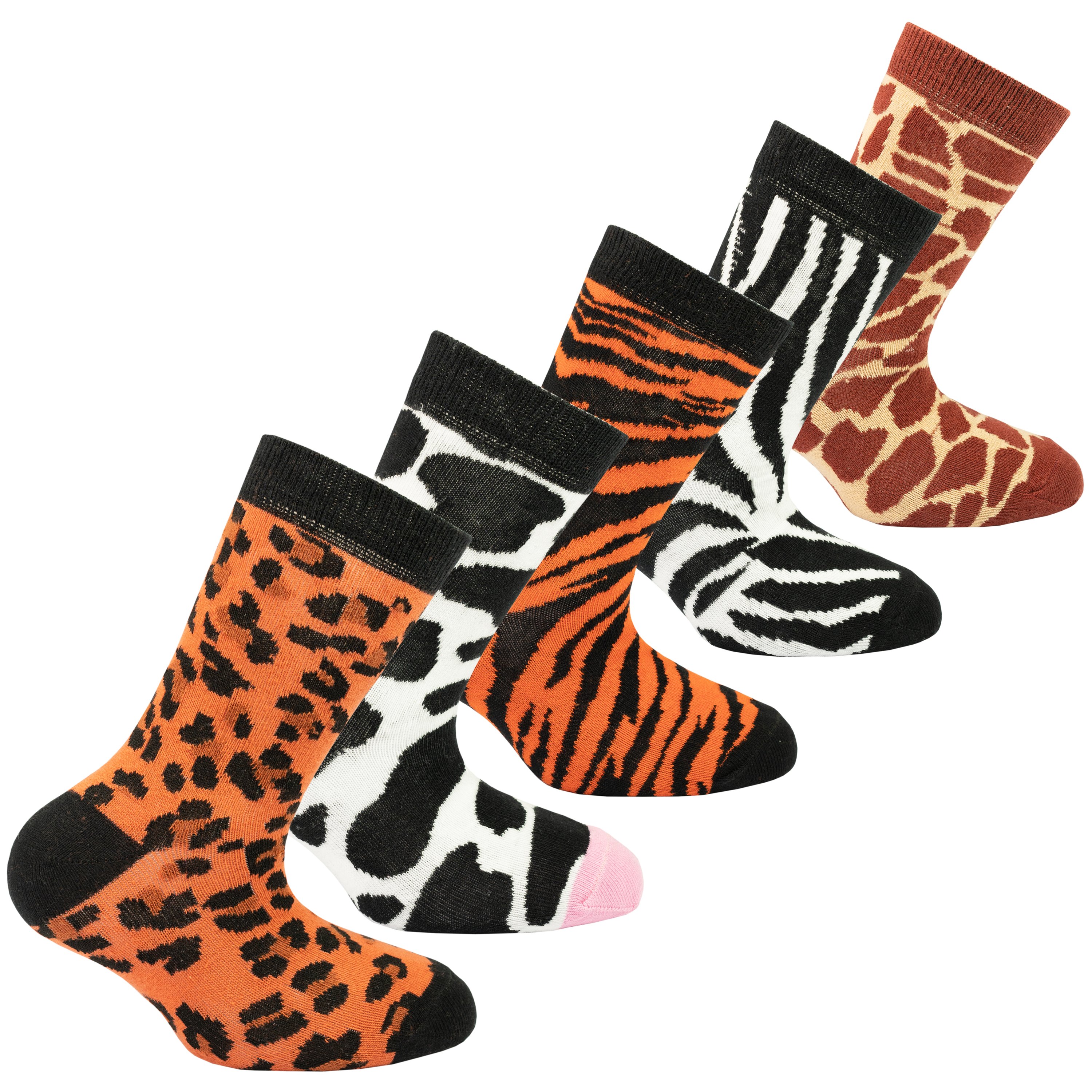 Colorful Kids Animal Pattern Socks featuring fun animal designs, made from soft Turkish cotton blend for comfort and style.